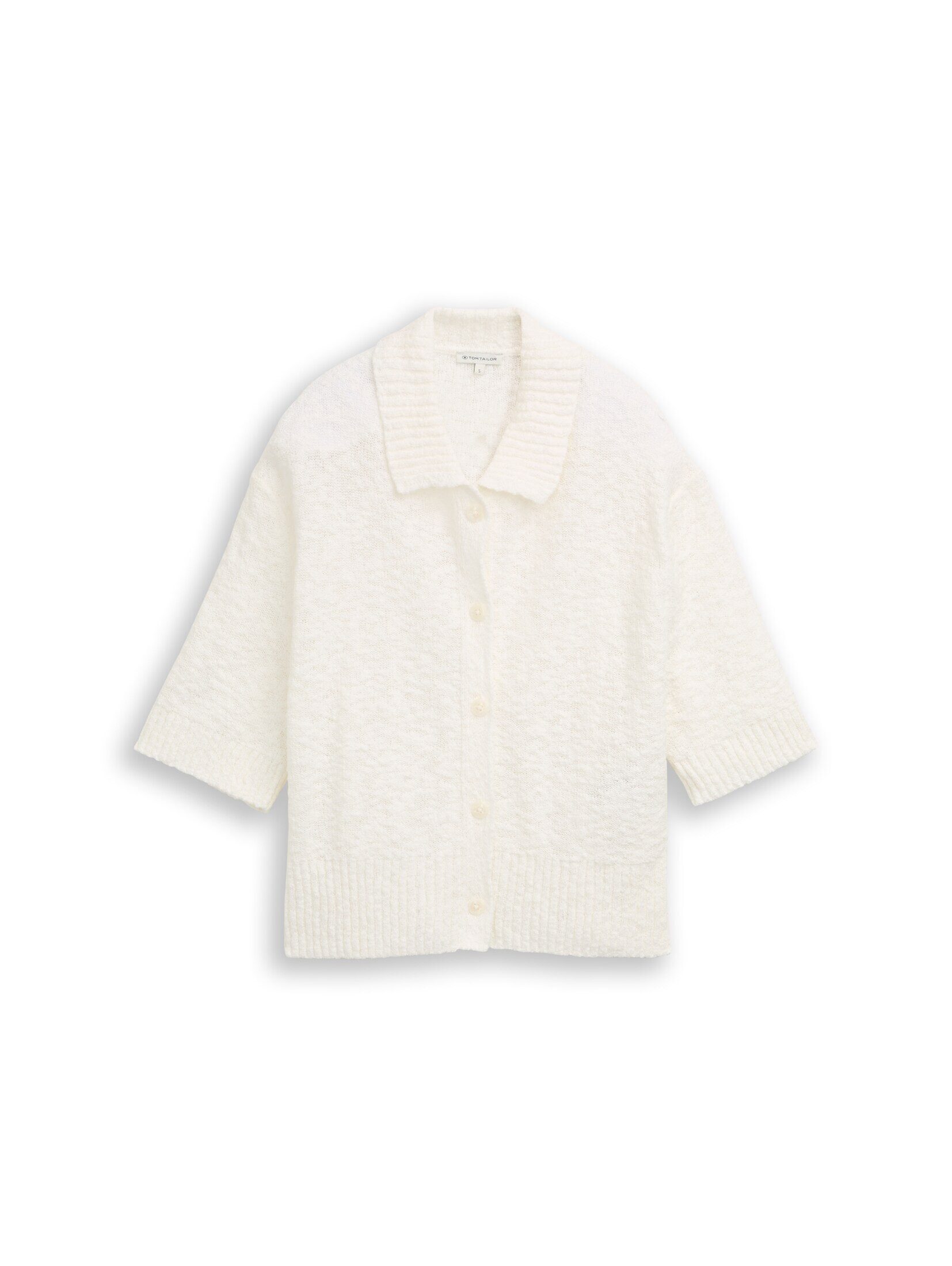 TOM TAILOR Cardigan Pullover & Strickjacken Loose Fit Bouclé Cardigan mit K günstig online kaufen