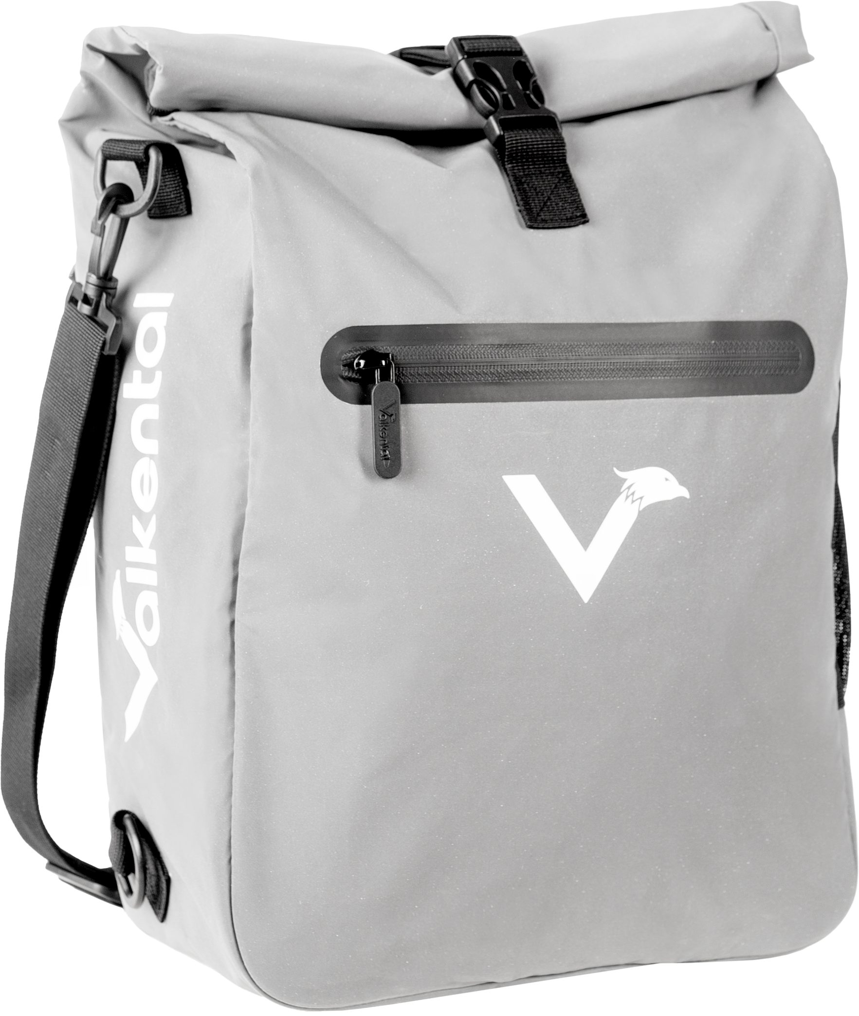 Valkental Fahrradtasche Gepäckträgertasche, Rucksack und Umhängetasche, 3in1 - wasserdicht & reflektierend 25 L