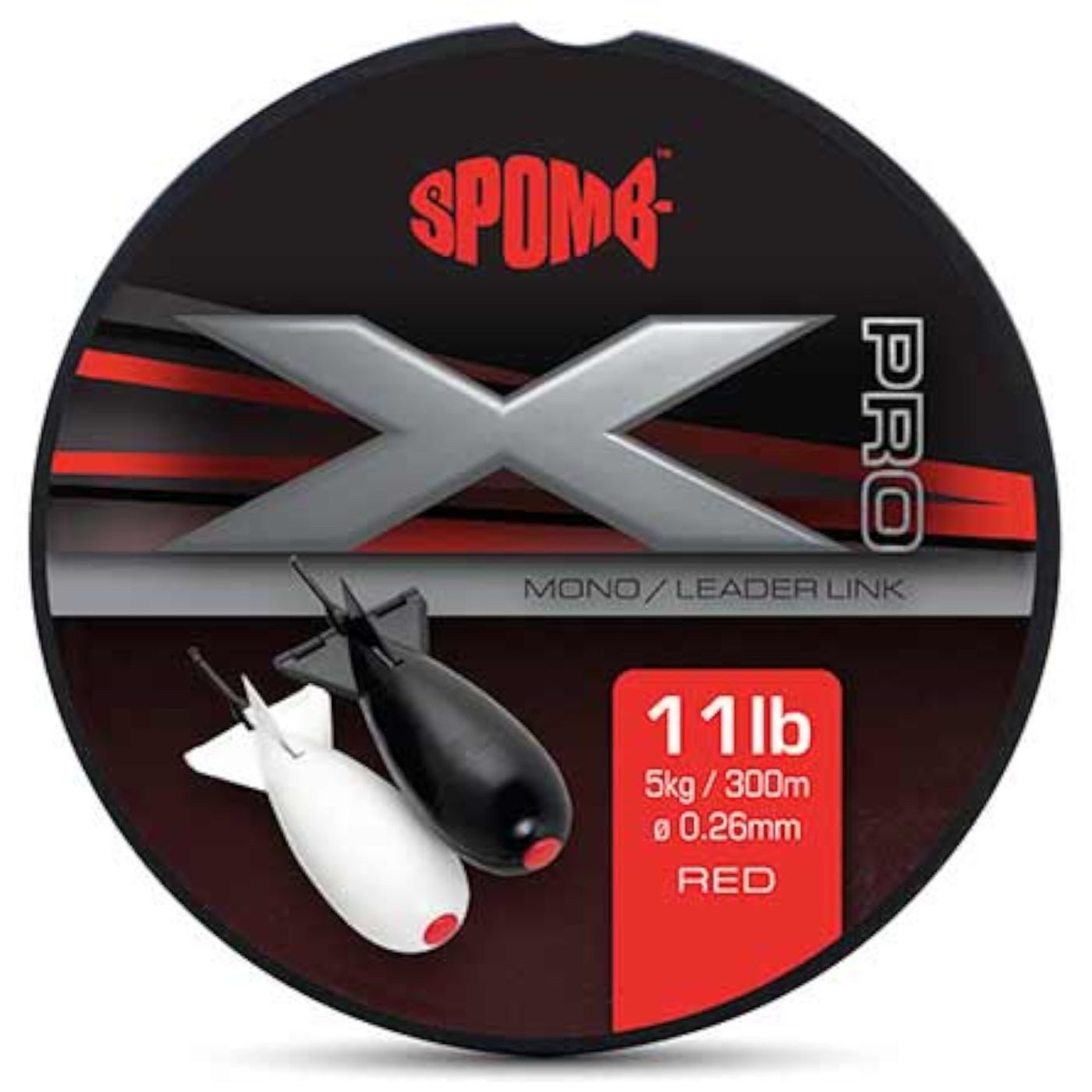 Spomb Angelschnur Spomb X Pro Mono 0.26mm 11lb Red - 300m Monofilschnur, (300-St)
