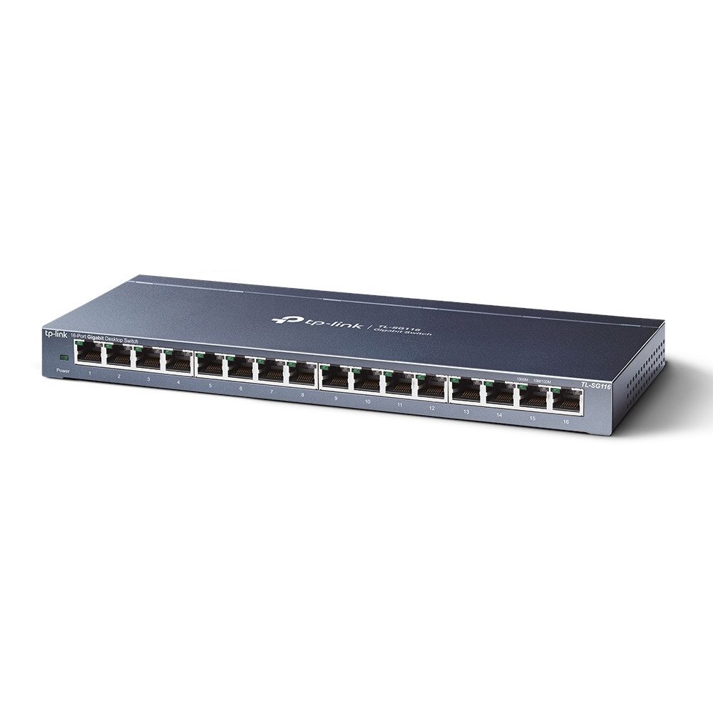 tp-link TL-SG116 Netzwerk-Switch (Green-Ethernet zum Energiesparen)
