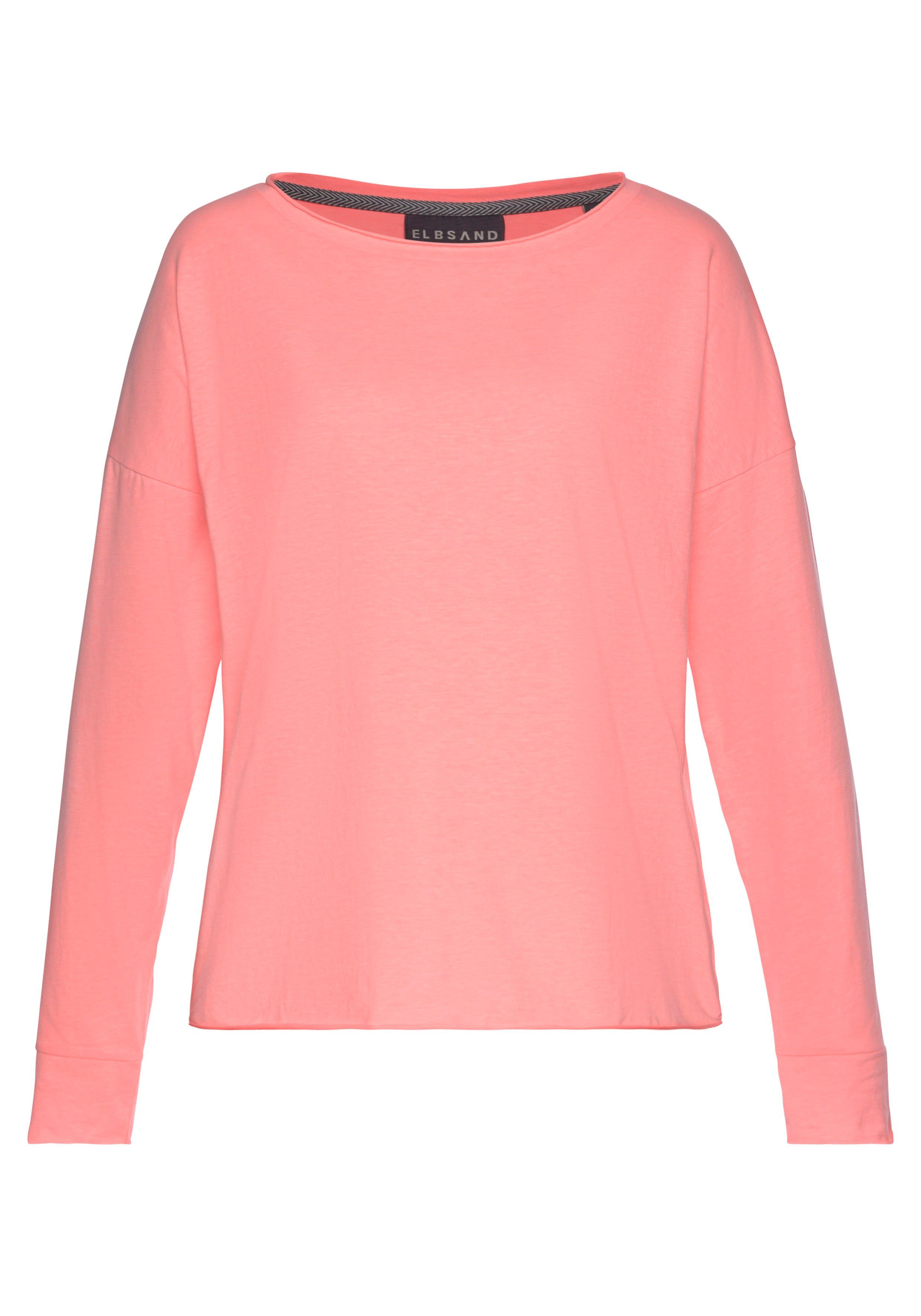 Elbsand Langarmshirt Raina mit Logoprint hinten, Longsleeve aus Baumwoll-Mix. € 39,99