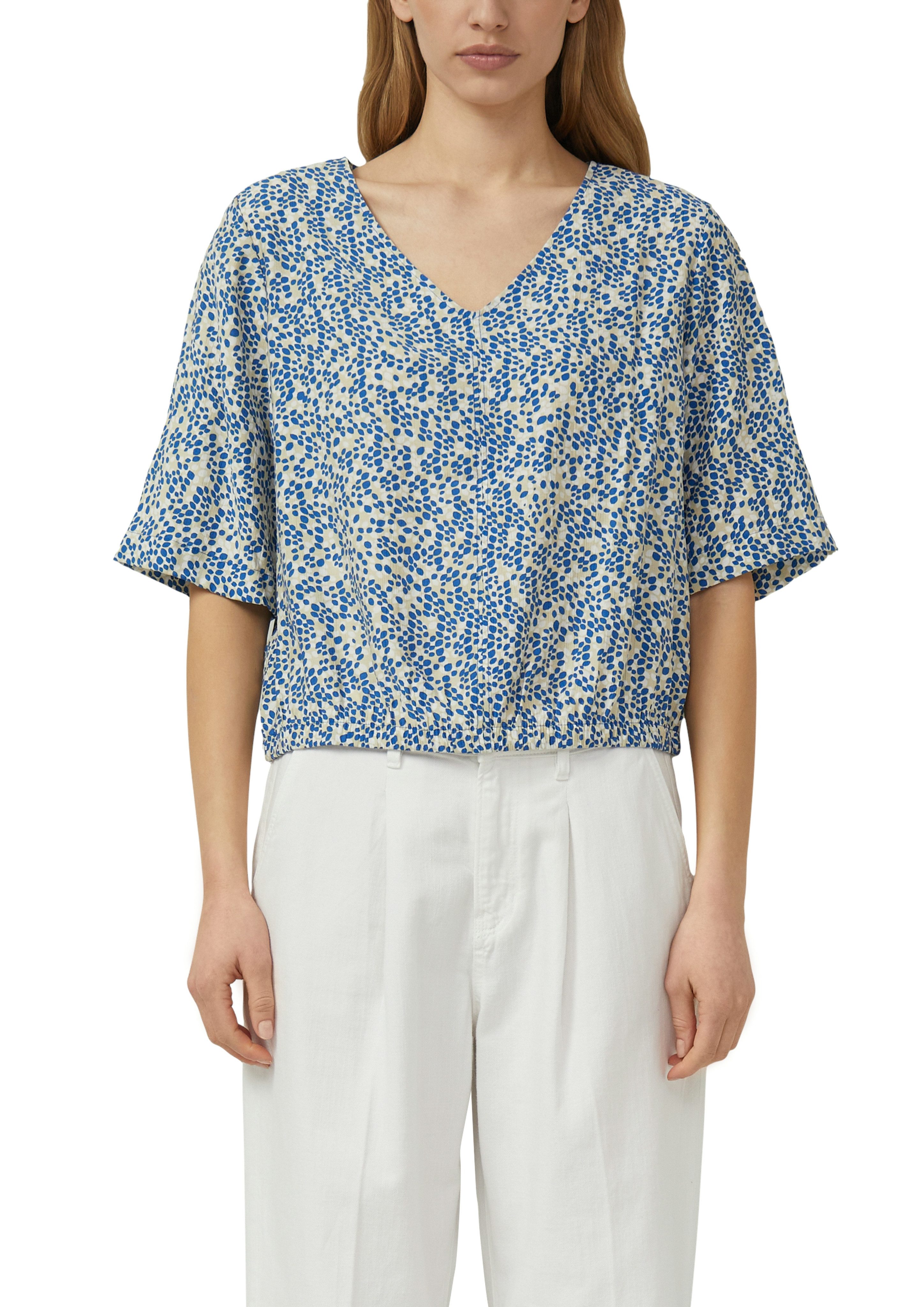 s.Oliver Shirtbluse weite Passform, V-Ausschnitt