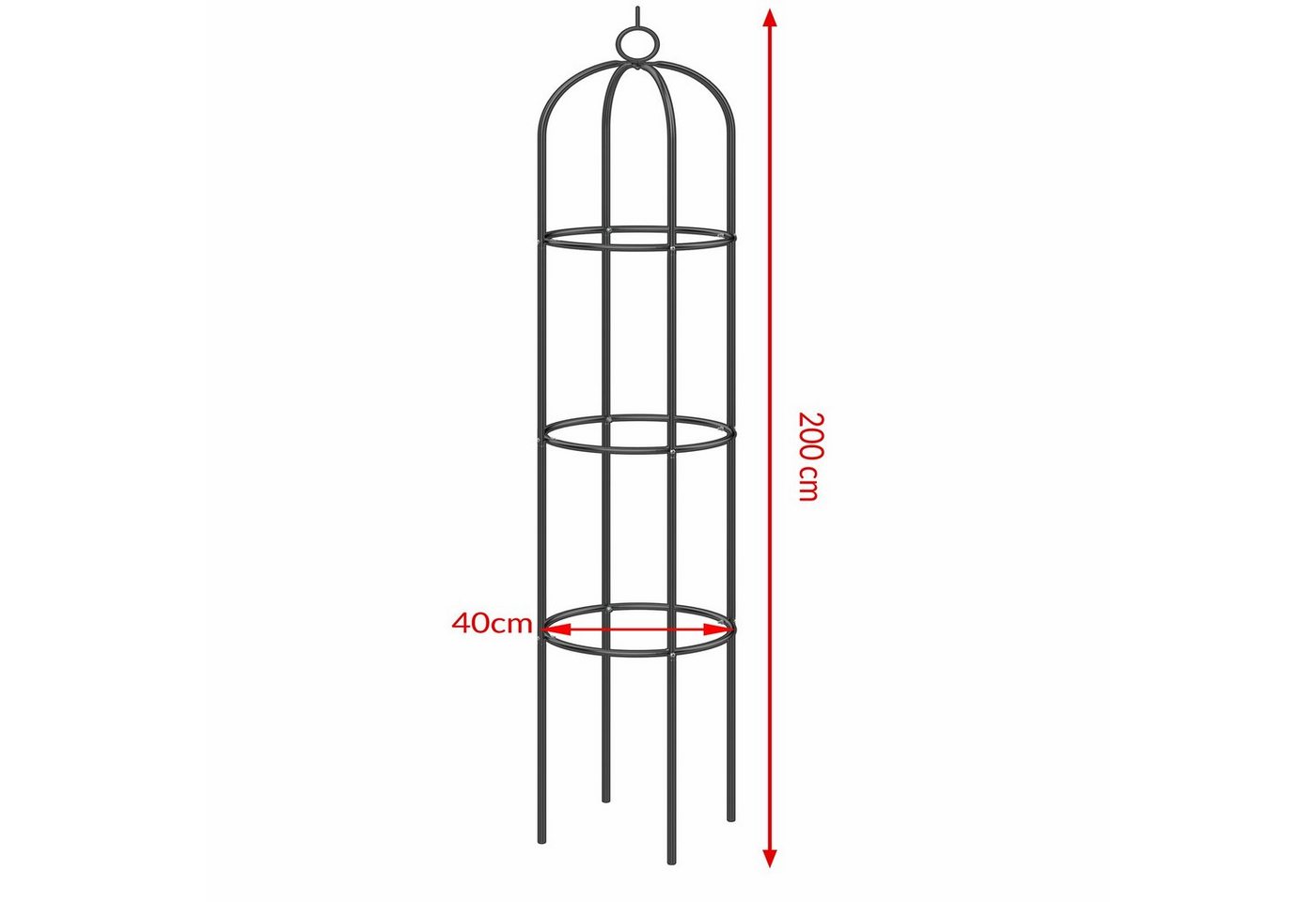 Thumbnail - Deuba Spalier, 2er Set Rosensäule - Rankhilfe 200x40cm