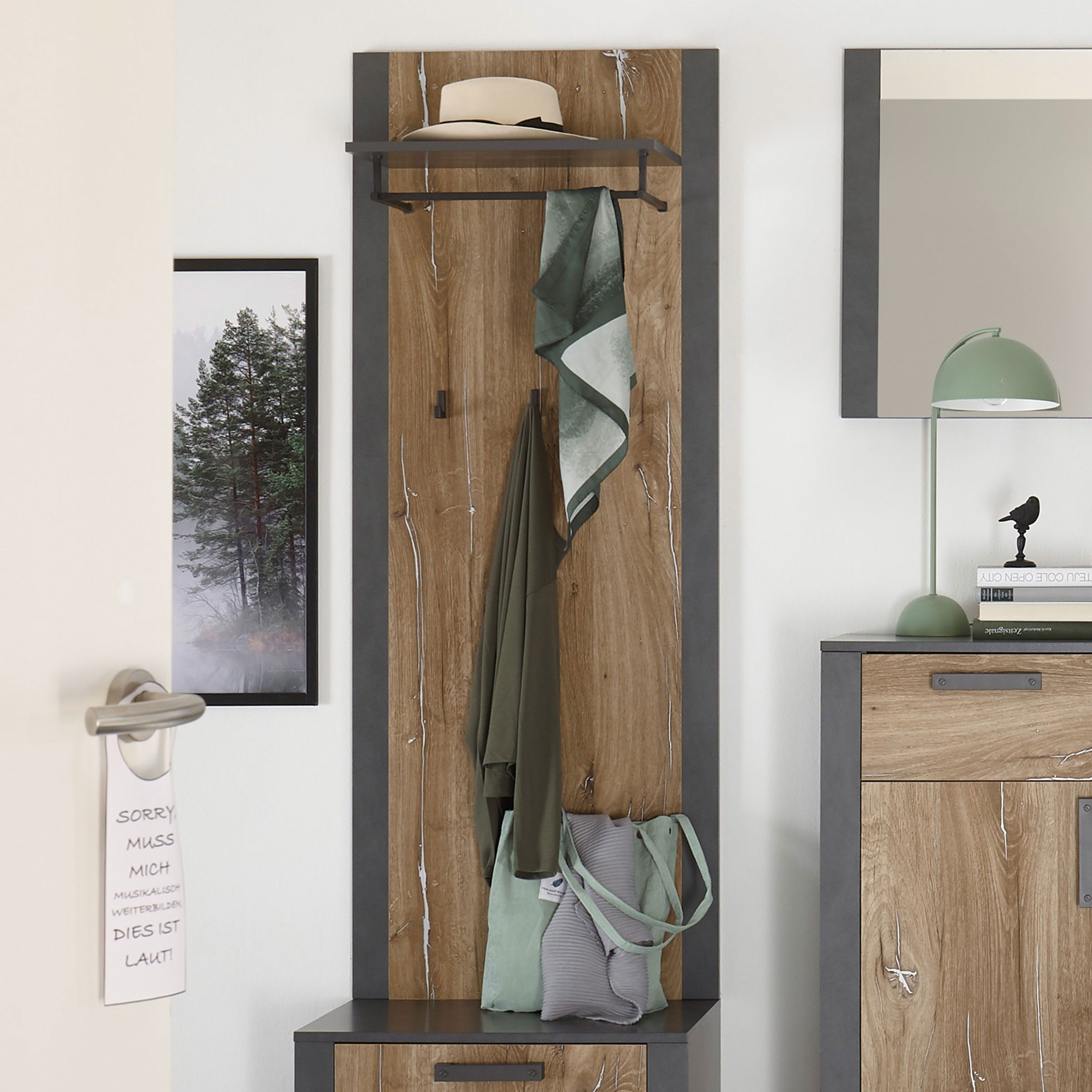 Bega Consult Garderobenpaneel Garderobenpaneel Athen Matera Industrial Style