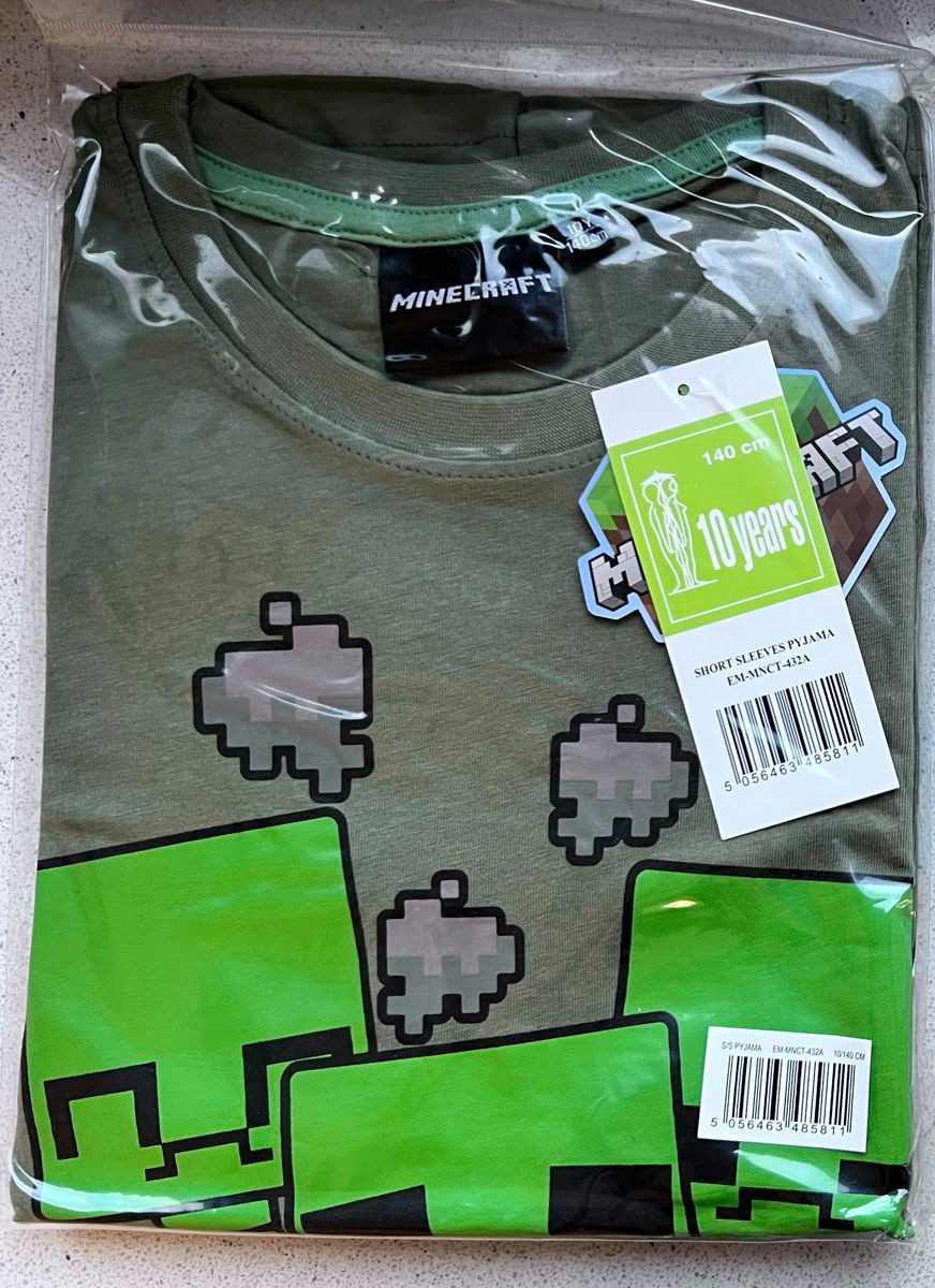 Minecraft Pyjama Minecraft kurzer Konder Schlafanzug Shorty Junge + Mädchen
