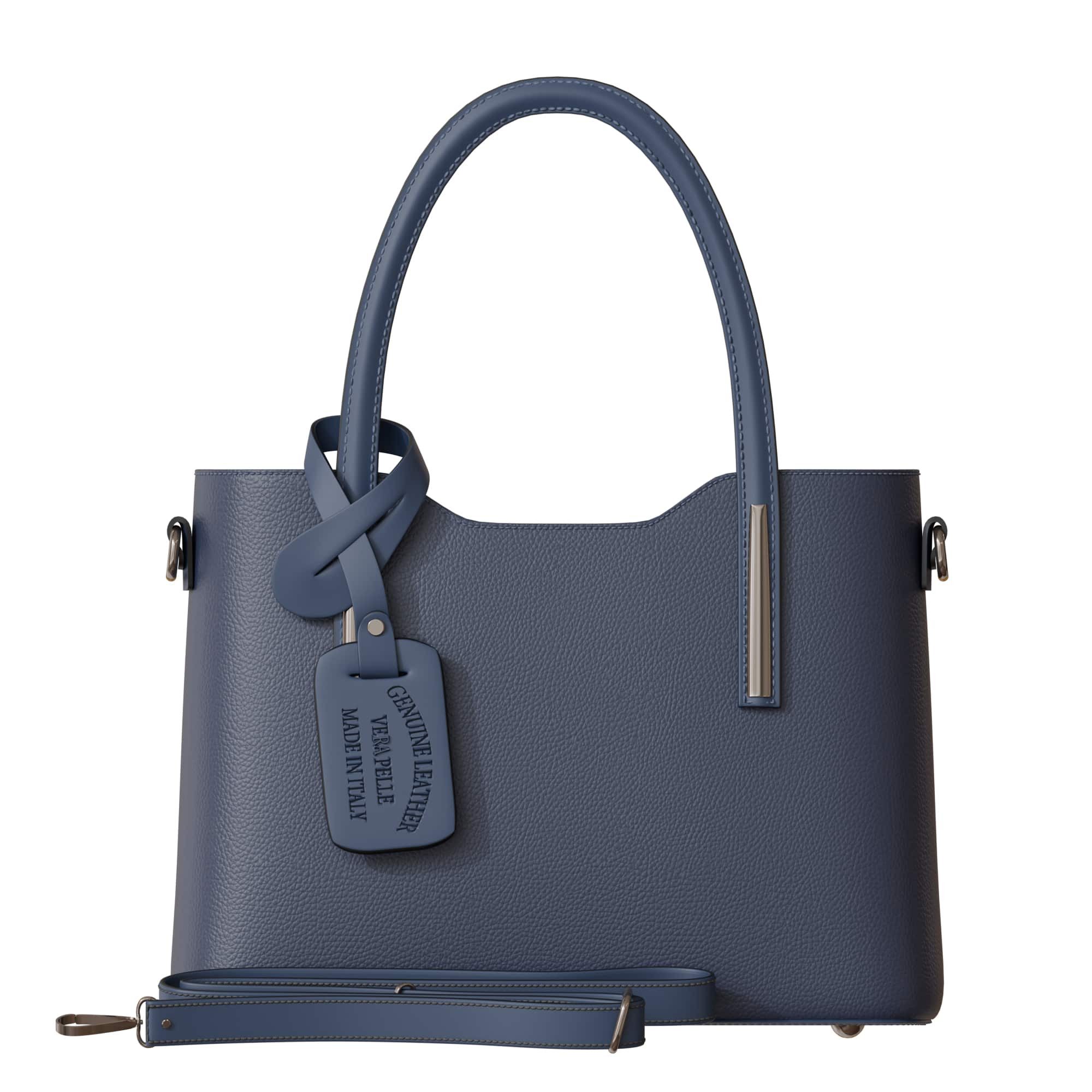Henkeltasche Damen Hand Umhänge Henkel Tasche Feinstes Echt Leder 30637