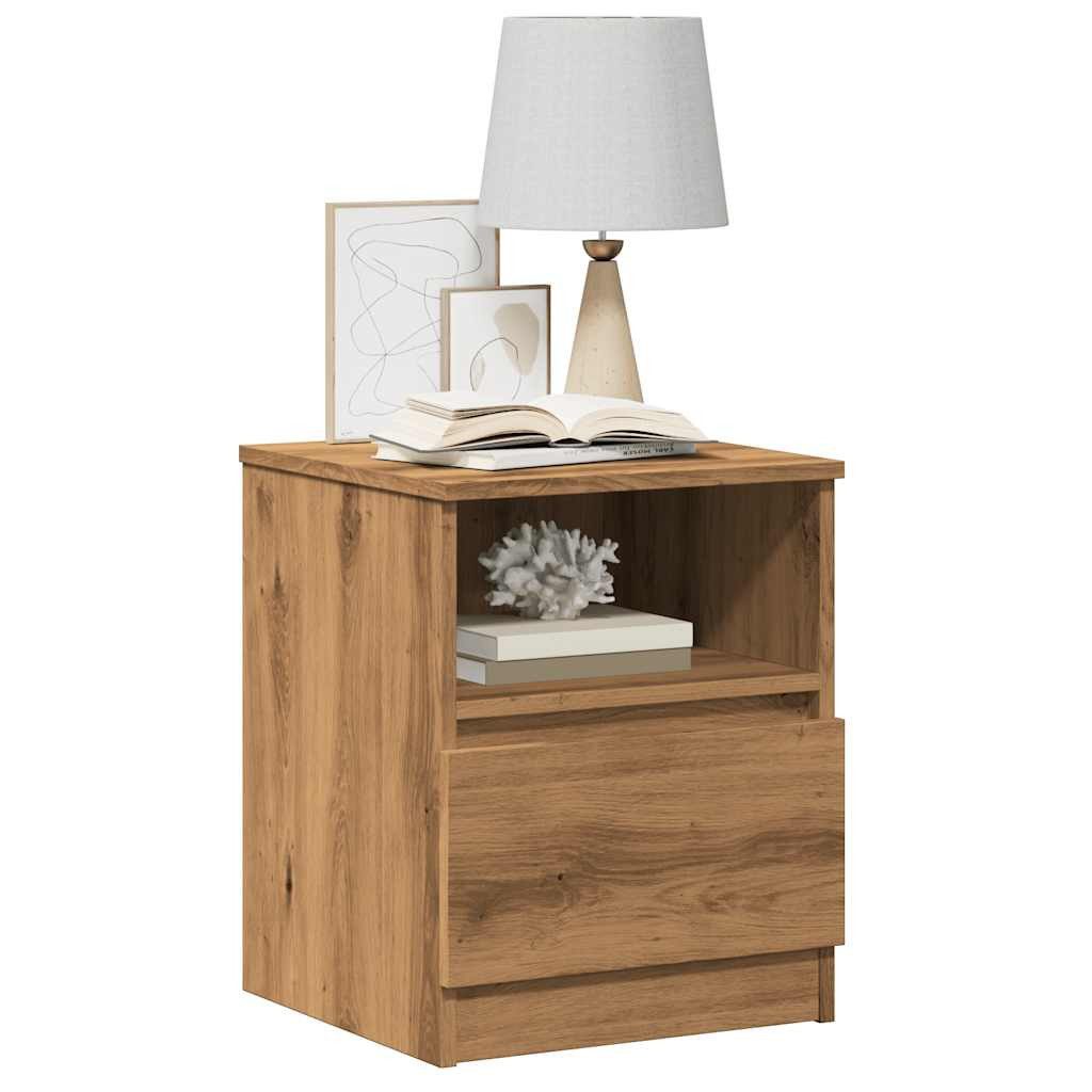 vidaXL Nachttisch NA Nachttische2er Set Artisan-Eiche 40x40x50 cm Spanplatte