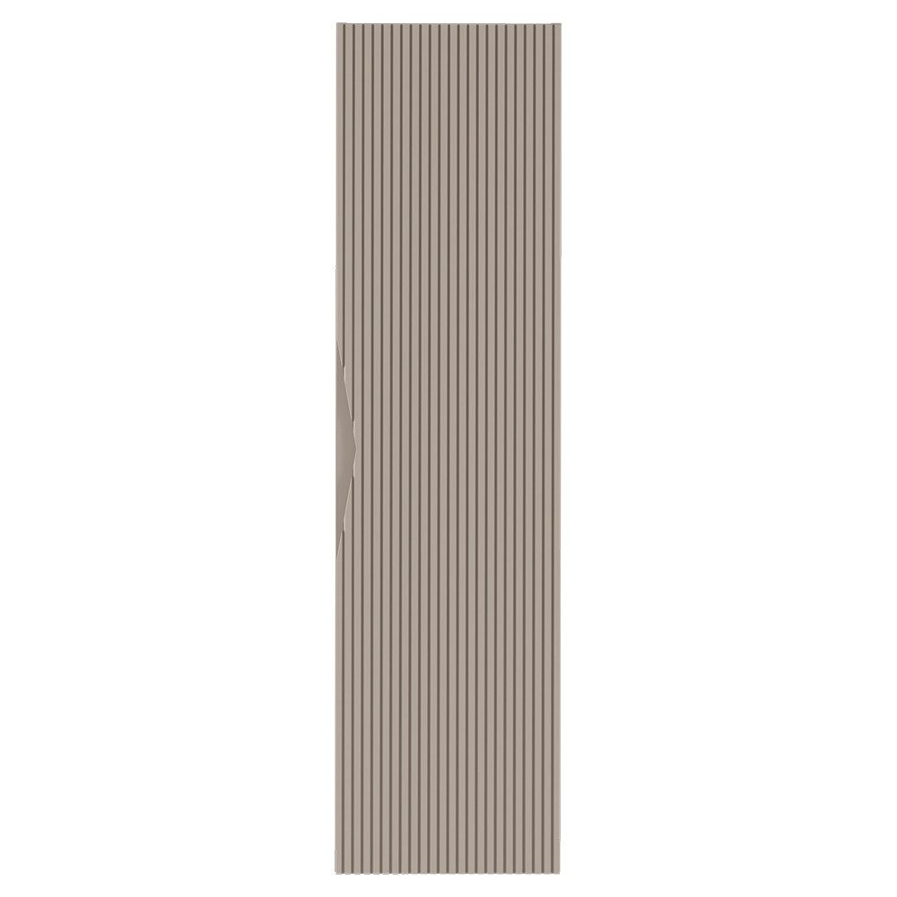 Lomadox Hochschrank CALURI-140 in beige mit gerillter Front, grifflos, 20 cm breit