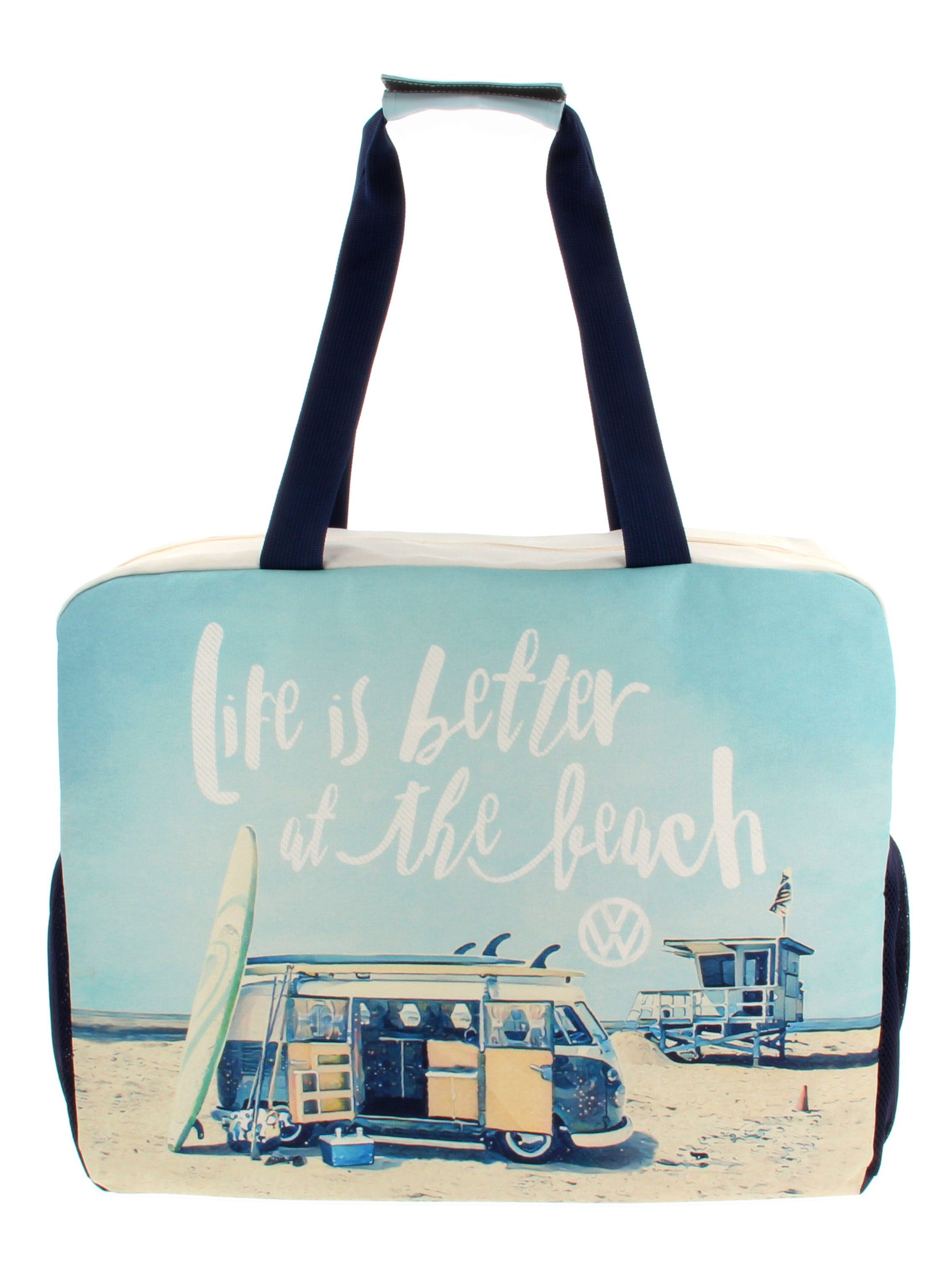 VW Collection by BRISA Einkaufsshopper Volkswagen Beach Bag mit T1 Bulli Bu günstig online kaufen