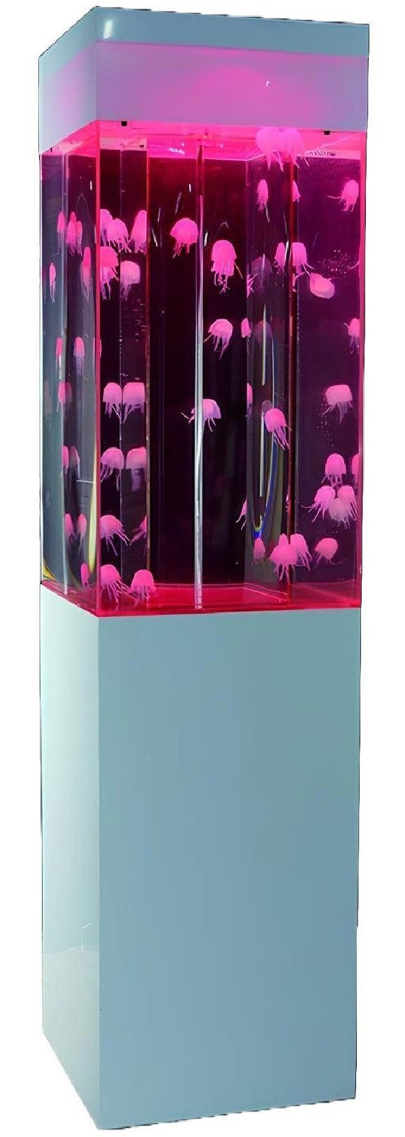 Xlmoebel Zimmerbrunnen Design-Aquarium mit Quallen-Dekoration und Wasserwand, Hergestellt in Europa