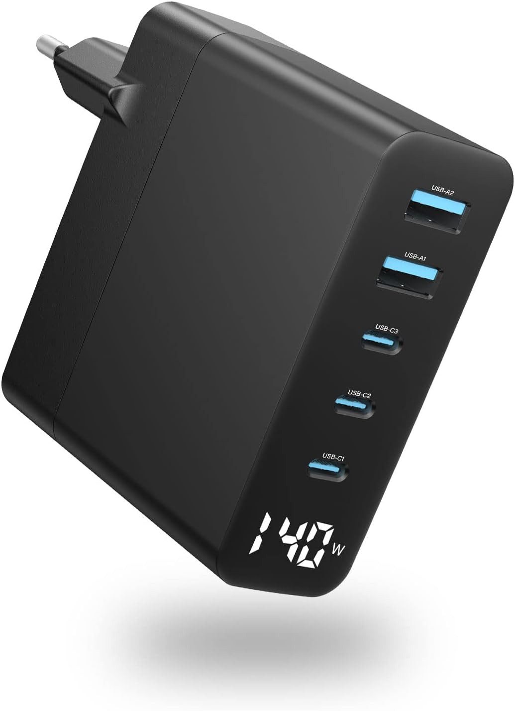 Schnellladegerät 140W 5 Ports USB C Ladegerät für MacBook Laptop USB-Ladegerät