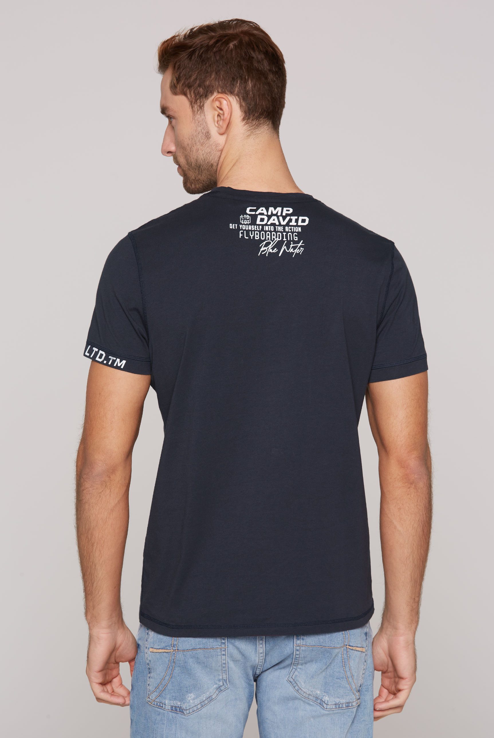 CAMP DAVID T-Shirt mit Logo Print günstig online kaufen