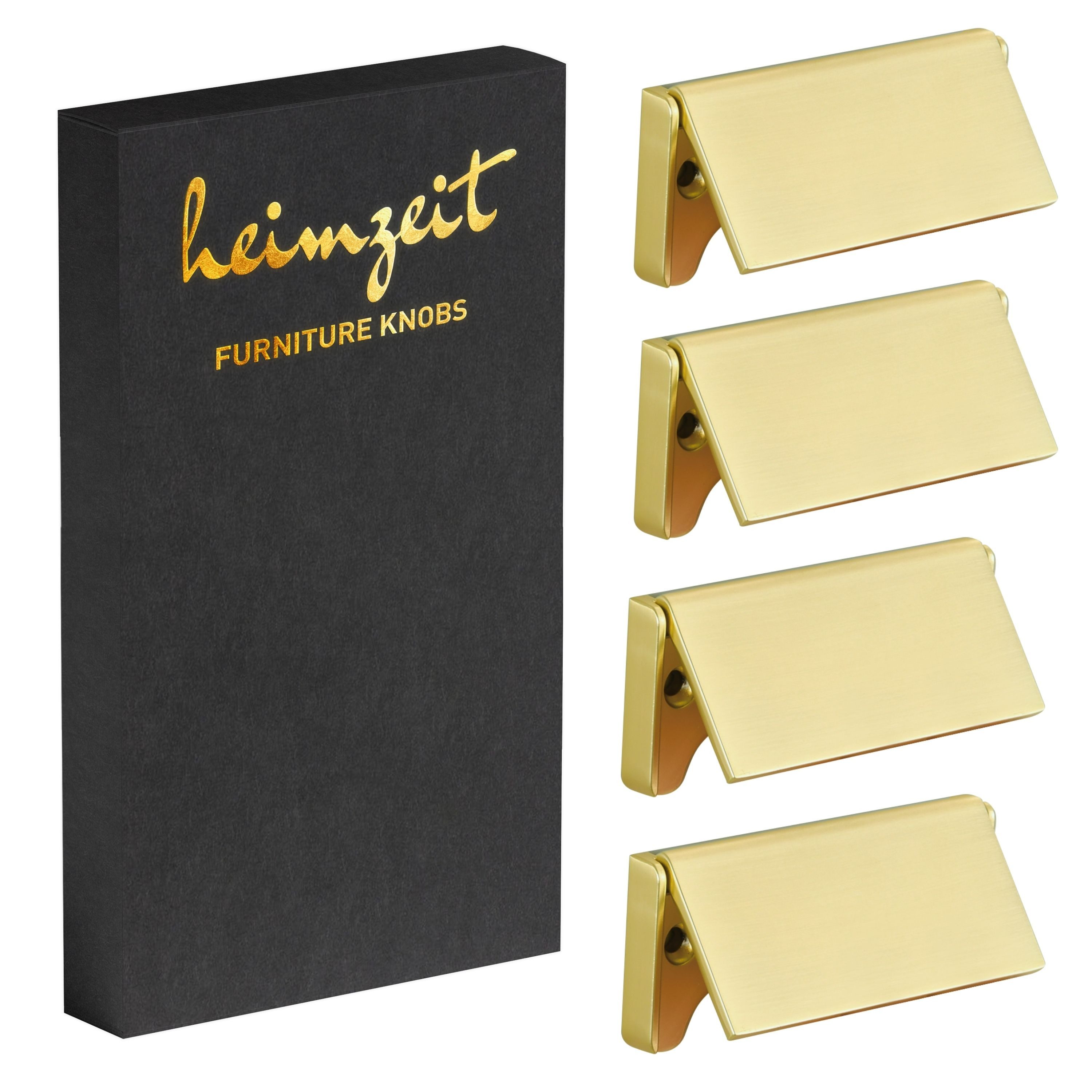 heimzeit Möbelgriff heimzeit Möbelgriff Flat - 4 Stück (Set), für Schubladen, Türen und Kommoden, inkl. Schrauben