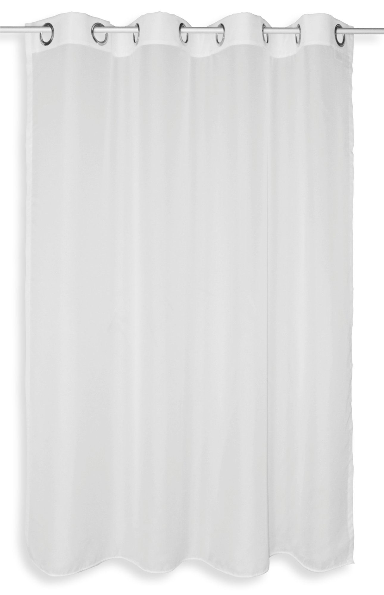 Haus und Deko Gardine Voile Gardine Emotion weiß Organza Ösen Vorhang transparent beschwerte (1 St), Ösen, transparent, Polyester