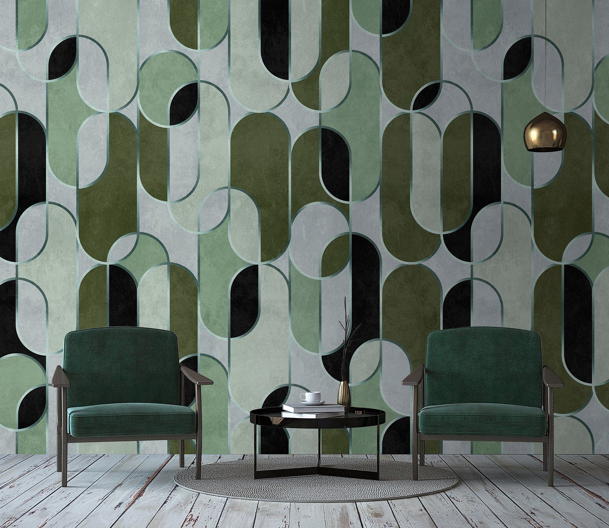 living walls Fototapete Walls by Patel Ritz, Vlies, Wand glatt, grün
