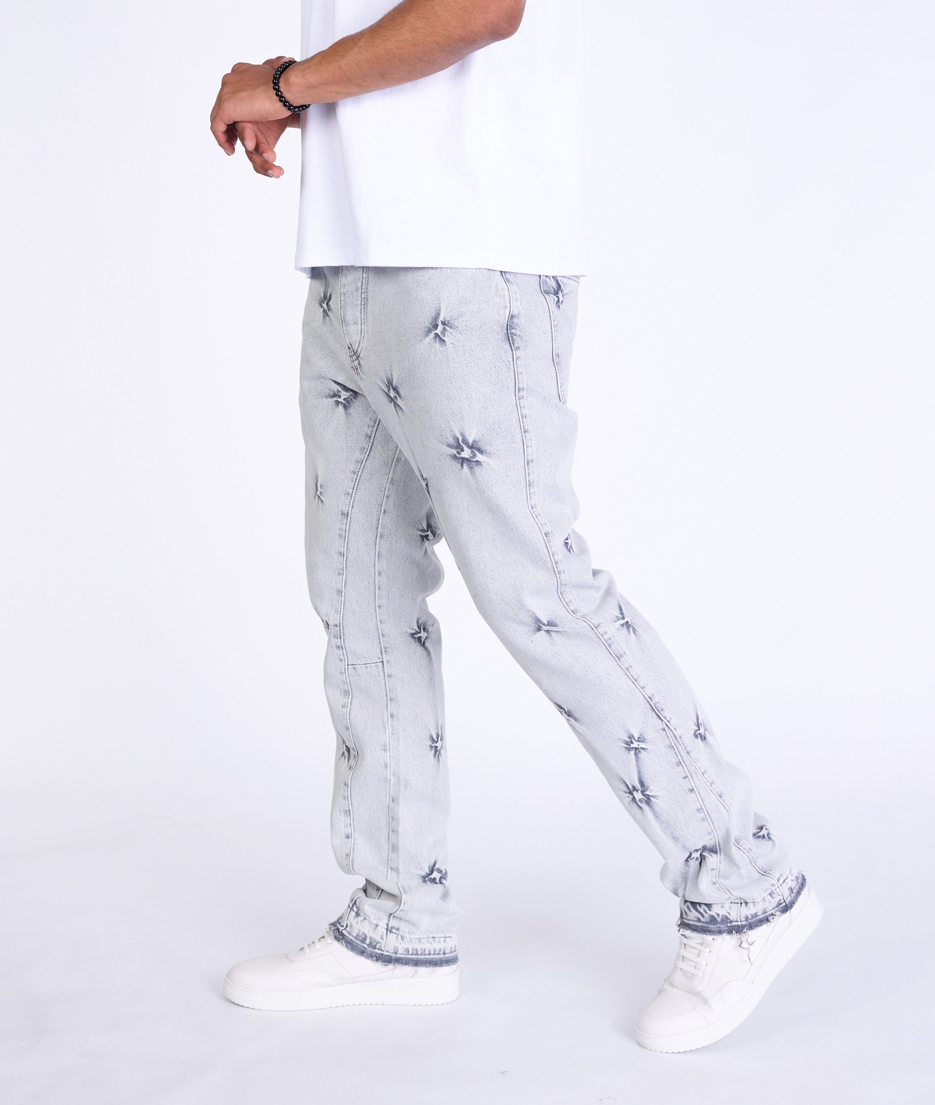 Denim Distriqt Loose-fit-Jeans Herren Loose Fit Jeans mit Batik Effekten günstig online kaufen