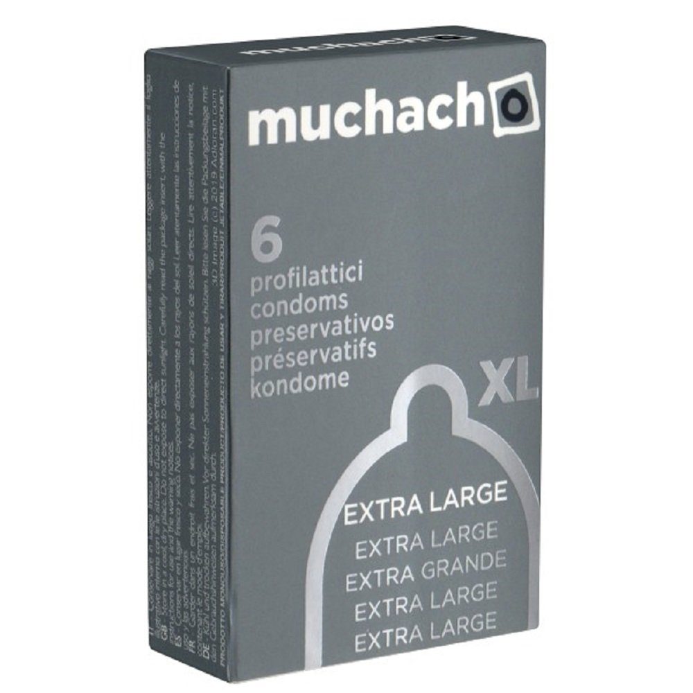 Muchacho XXL-Kondome Extra Large Packung mit, 6 St., italienische Kondome für geräumiges Vergnügen