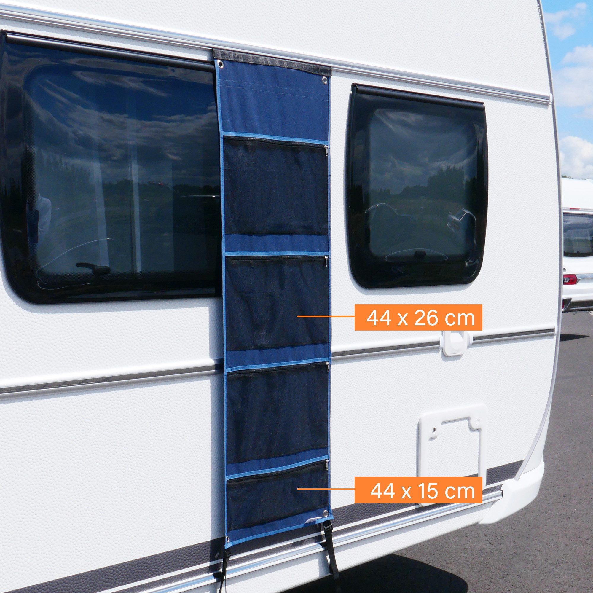 yourGEAR Vorzelt yourGEAR Caravan Organizer Mesh - Hängeregal Zelt Wohnwagen 140x45cm, Personen: 0
