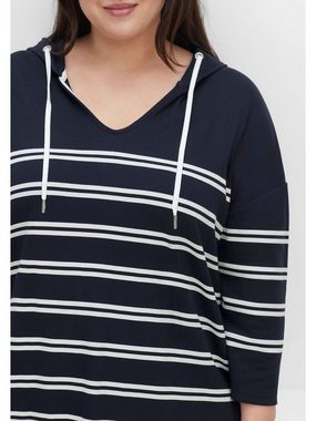 Sheego Shirtkleid Große Größen mit Kapuze, aus reiner Baumwolle