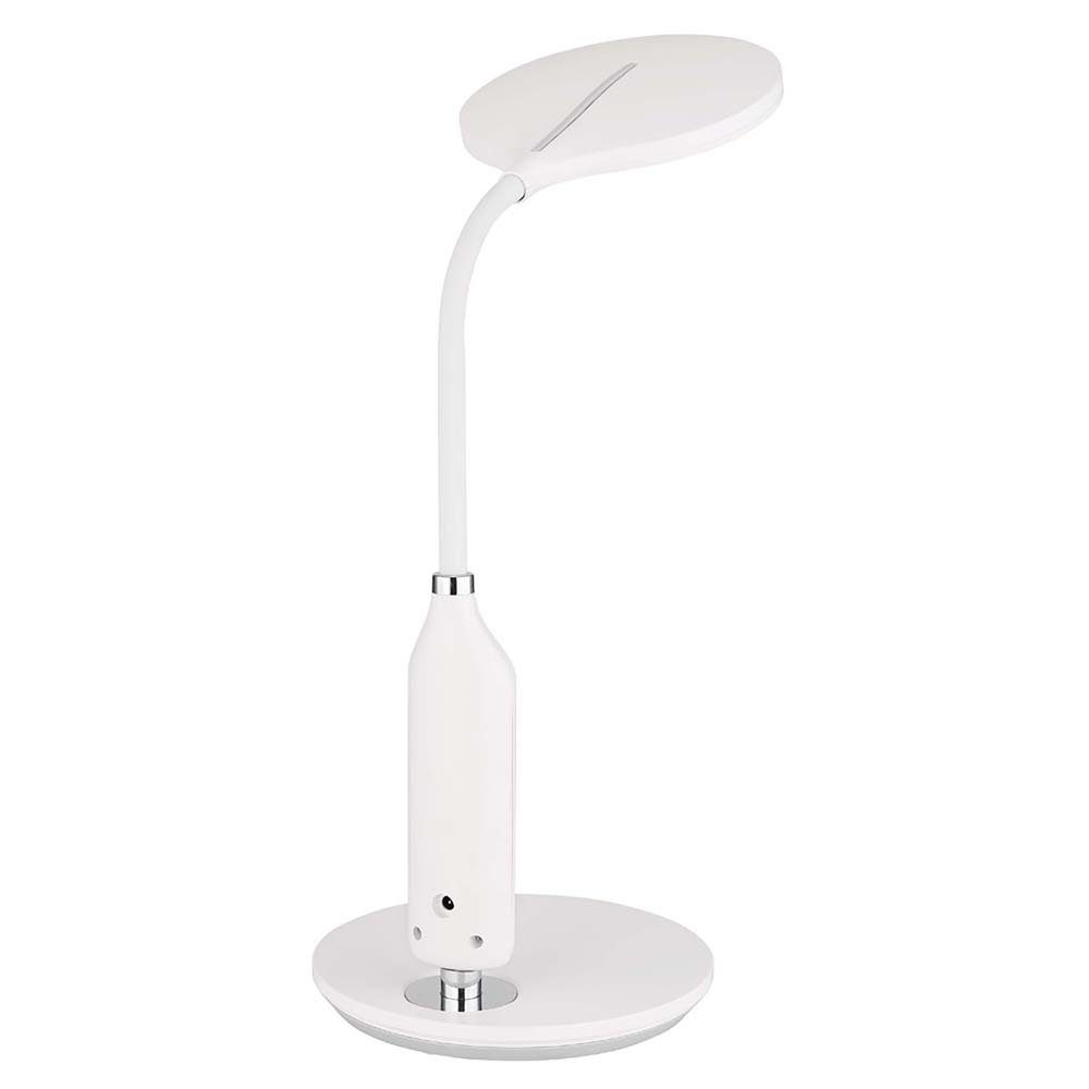 Schreibtischlampe, Weiß Tischleuchte Touchdimmer LED Globo Beistelllampe Schreibtischlampe