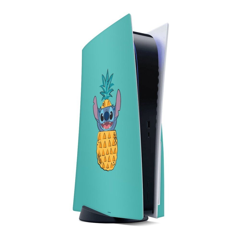 DeinDesign Konsolen-Cover Disney Lilo & Stitch Ananas Stitch Pineapple, Sony Playstation 5 Disc Edition Skin Aufkleber Sticker Folie