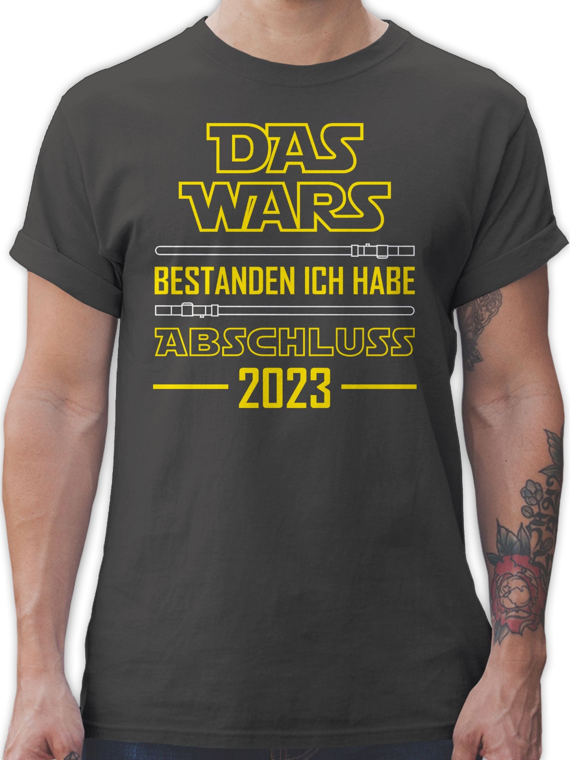 Shirtracer T-Shirt Das Wars bestanden ich habe Abschluss 2023 Abitur & Abschluss 2024 Geschenk 03 Dunkelgrau
