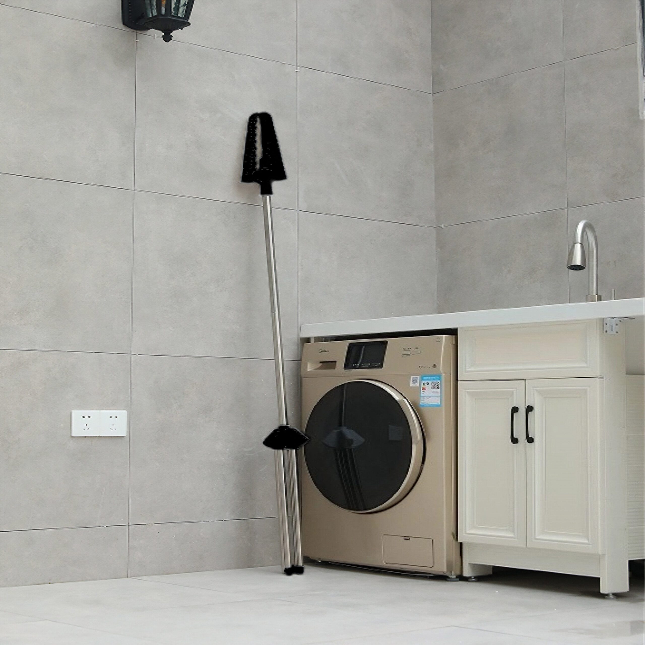 relaxdays Wäschespinne Bügelwäscheständer für 27 Kleiderbügel, Schwarz-Silb günstig online kaufen