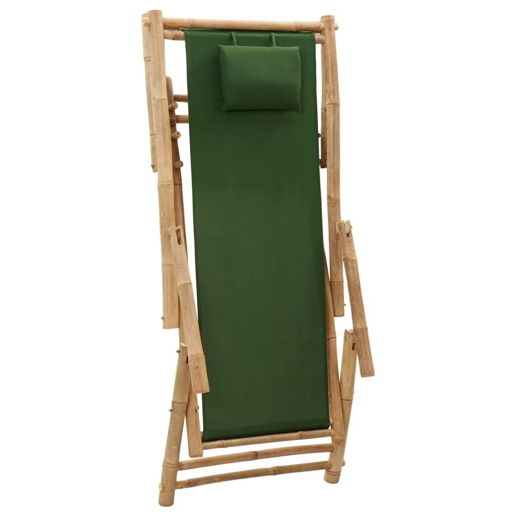 Grün und furnicato Bambus Liegestuhl Canvas Gartenstuhl