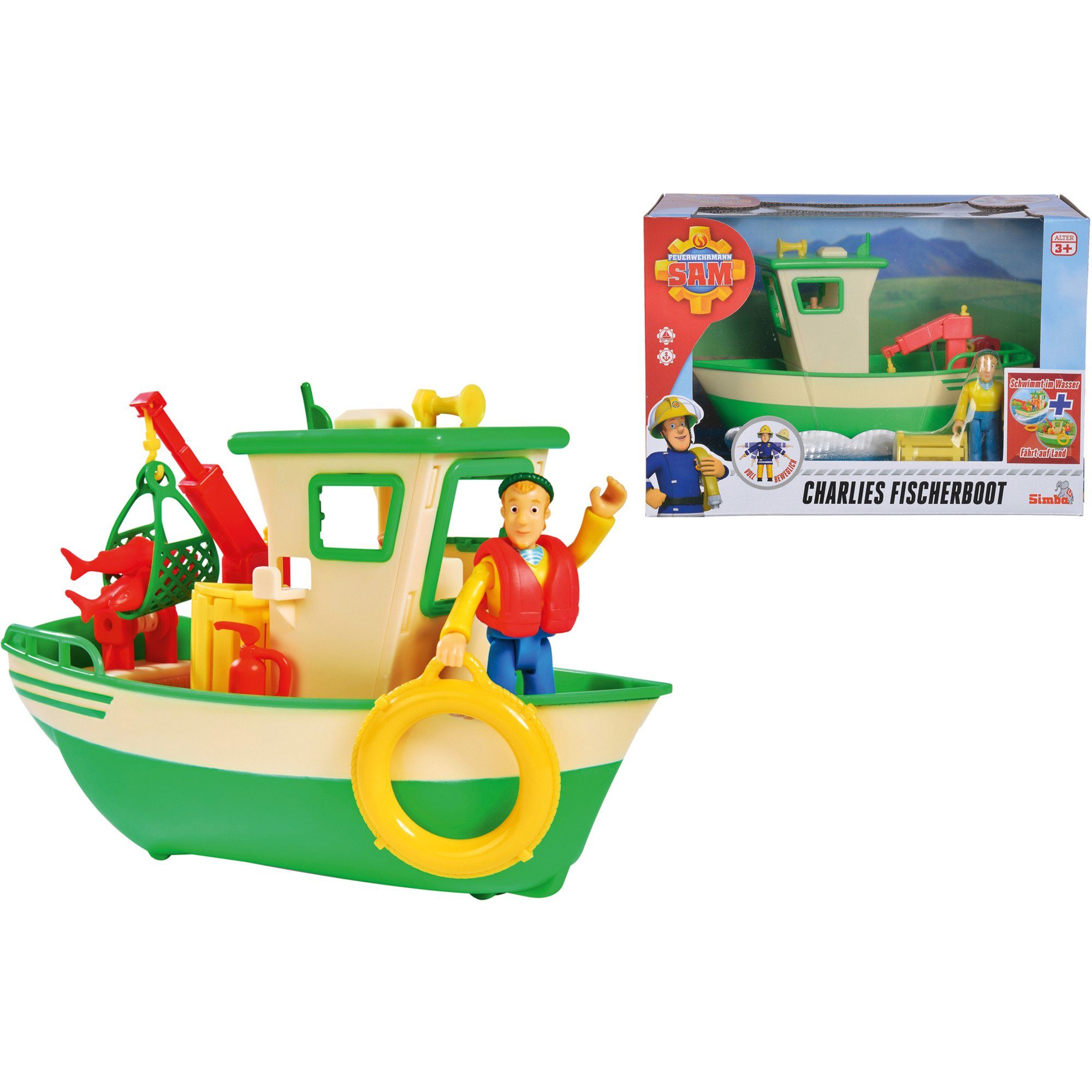 Spielzeug-Boot Simba Feuerwehrmann Sam - Charlies Fischerboot mit