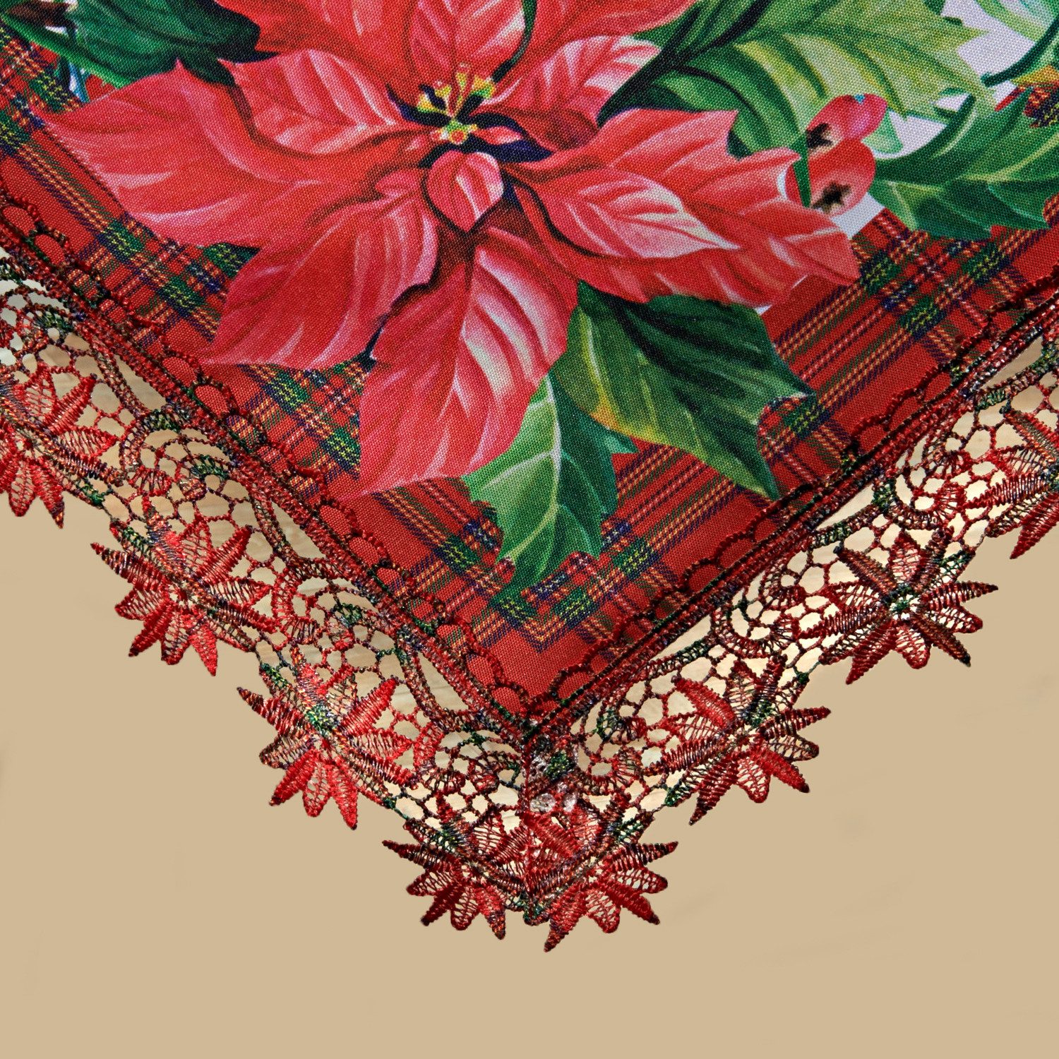 Delindo Lifestyle Tischdecke Weihnachtsstern, Lischläufer zu Weichnachten (1-tlg), im Digitaldruck bedruckt