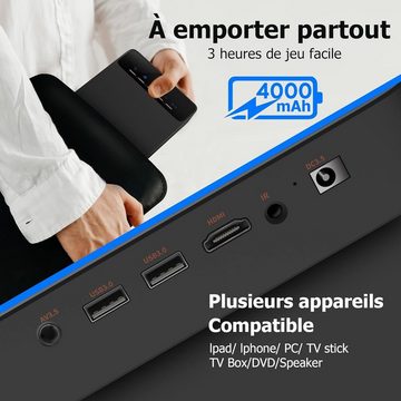 staratlas Portabler Projektor (3840 x 2160 px, 4K Mini Beamer WiFi 6 Android Netflix YouTube, Bluetooth 150 Lumen)
