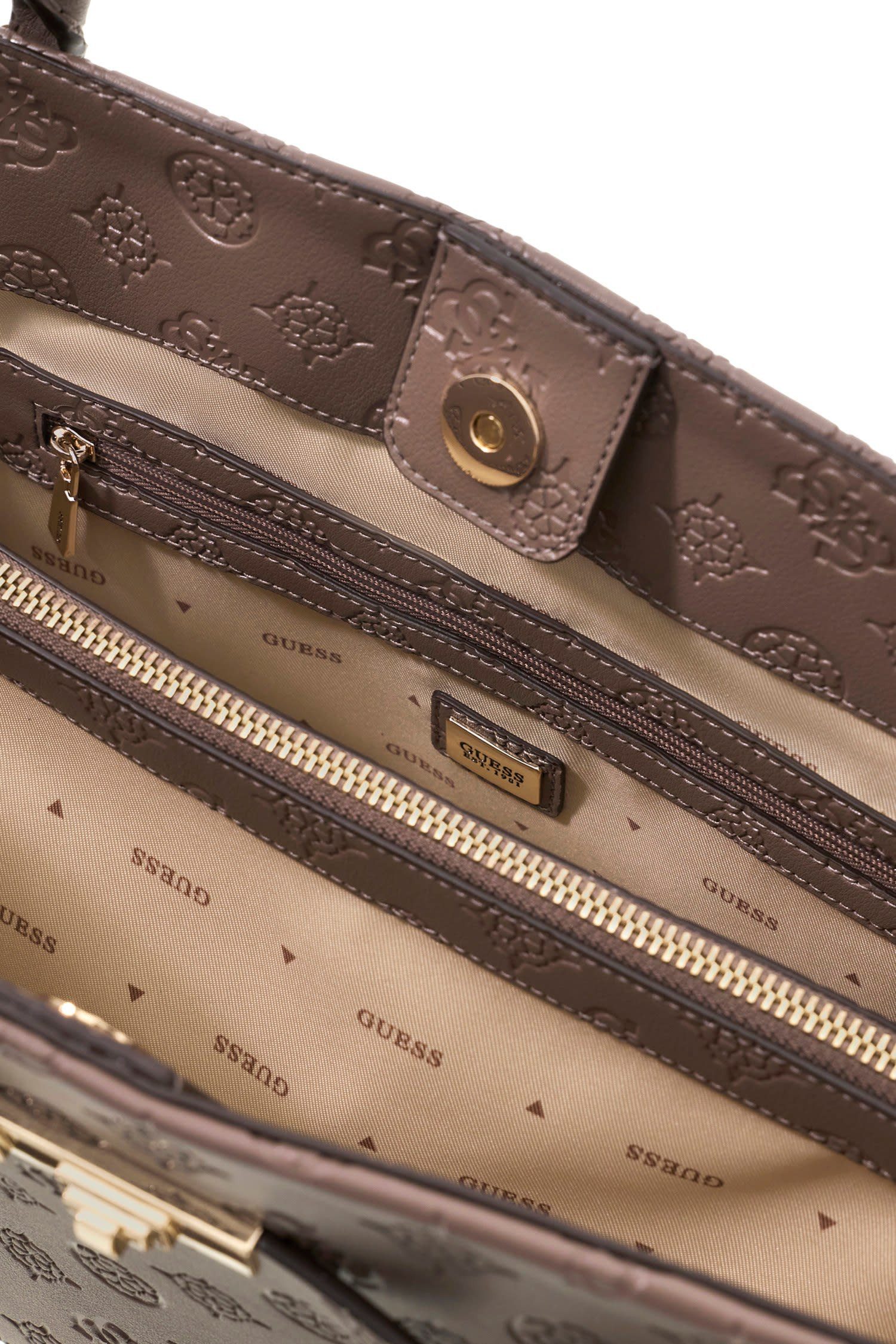 Guess Umhängetasche CARMELLA GIRLFRIEND SATCHEL (Set, Abnehmbarer Schlüsselanhänger), Damen Handtasche mit abnehmbarem Schlüsselanhäner – Bild 3 von 5
