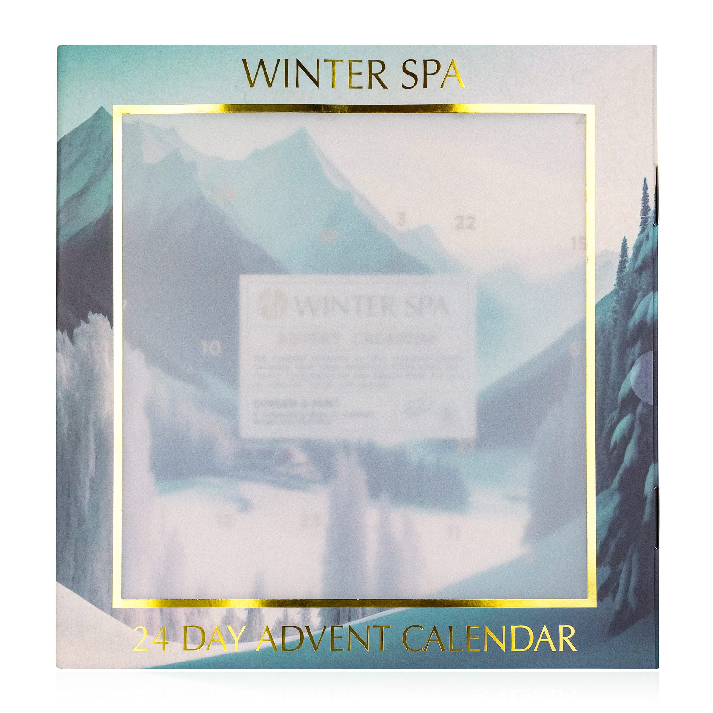 ACCENTRA Adventskalender Adventskalender WINTER SPA in aufklappbarer Box Geschenkset, Weihnachtlich gestalteter, aufklappbarer Kalender ideal als Geschenk