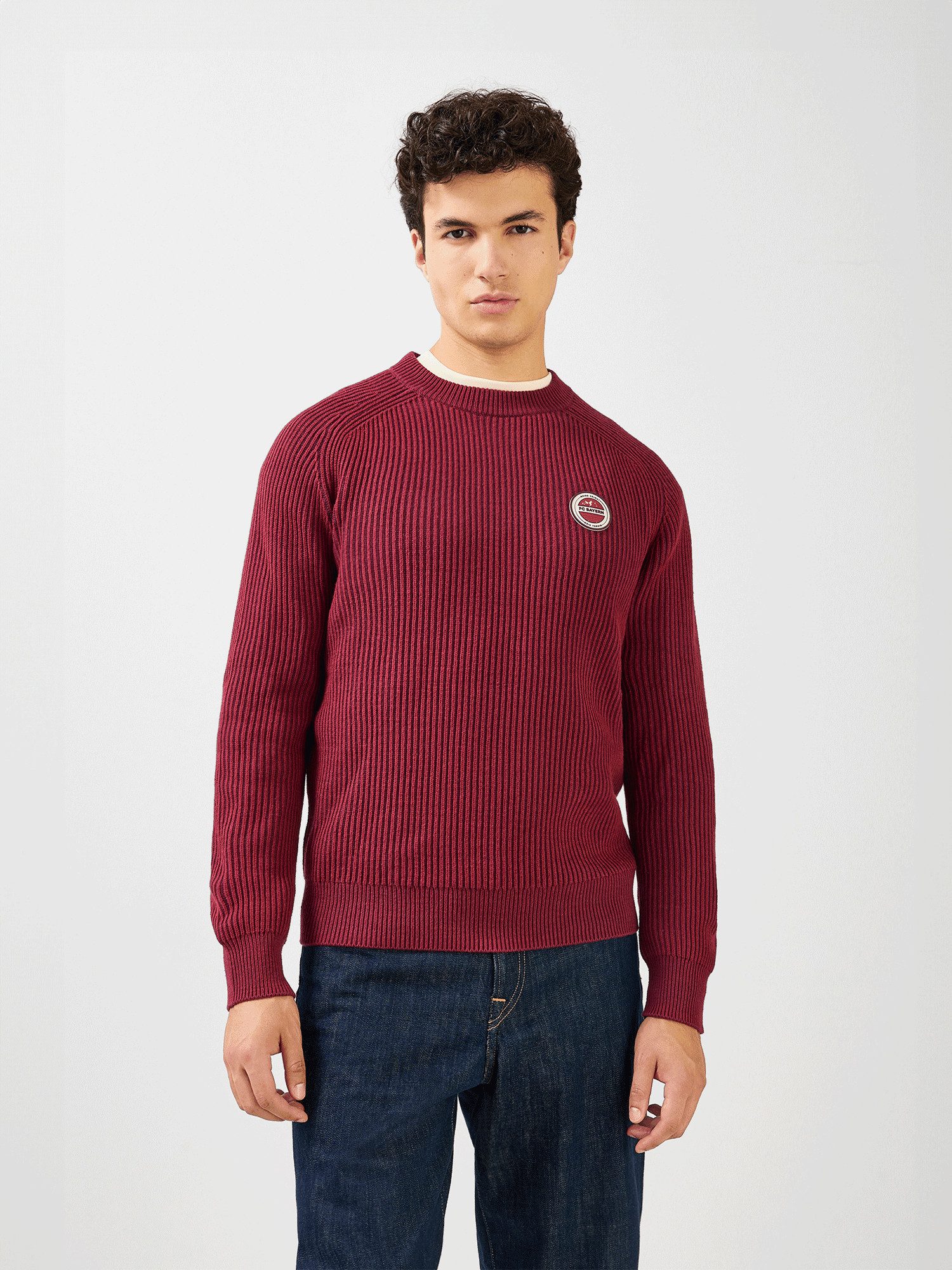 FC Bayern München Strickpullover FC Bayern München, Strickpullover Heimat, Herren, Bordeaux