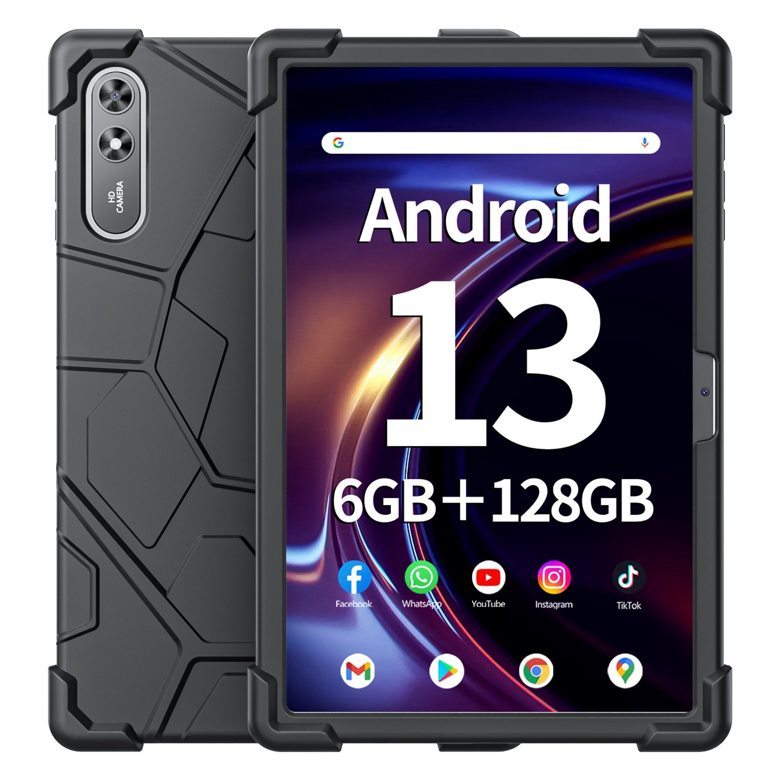 Tablet 10.51 Inch Android 13 Tablet PC 6GB RAM 128GB Storage Grafiktablett