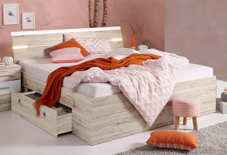 Stauraumbett, Bett inkl. 2 Schubkästen online kaufen | OTTO