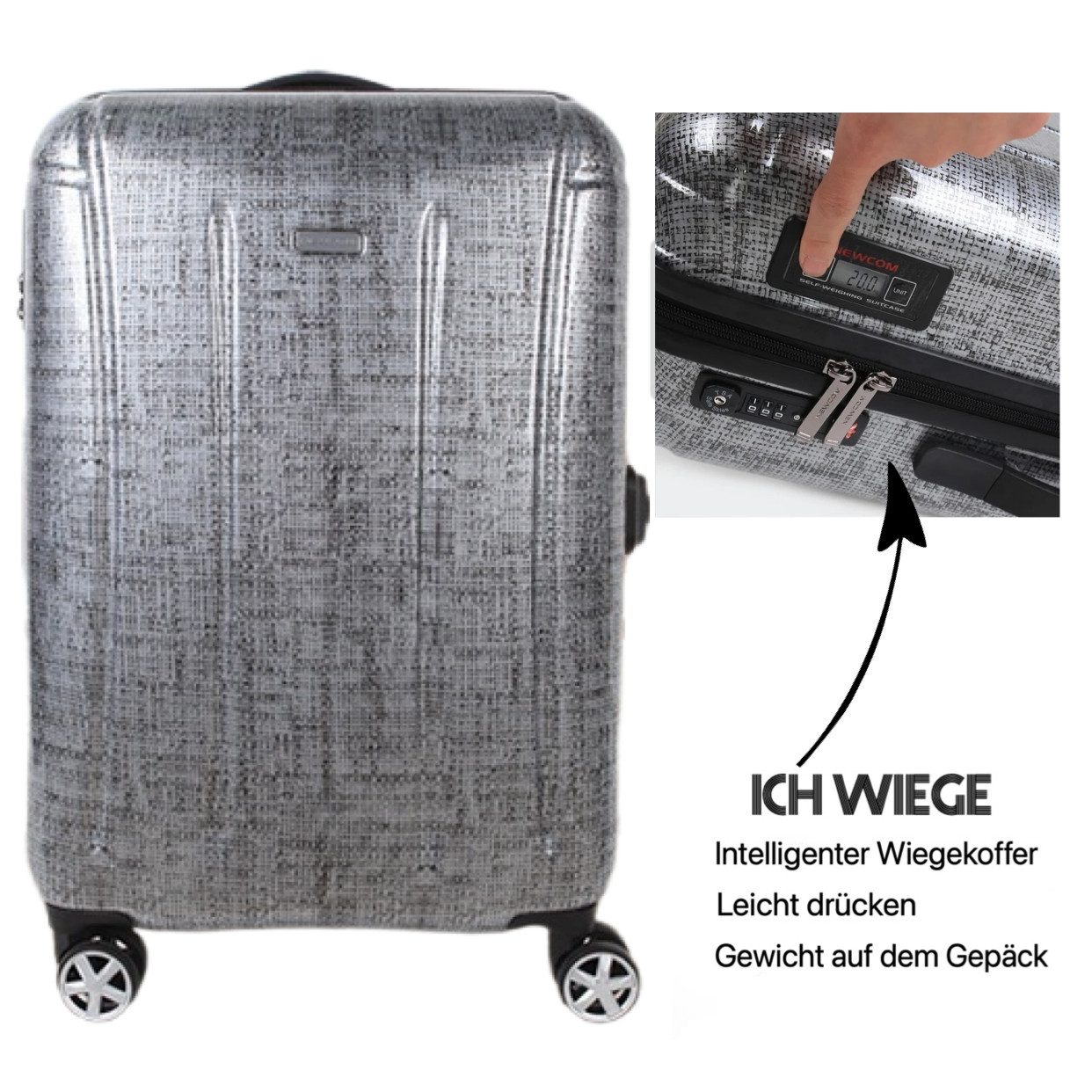 NEWCOM Hartschalen-Trolley Hartschalenkoffer 24 Zoll mit günstig online kaufen