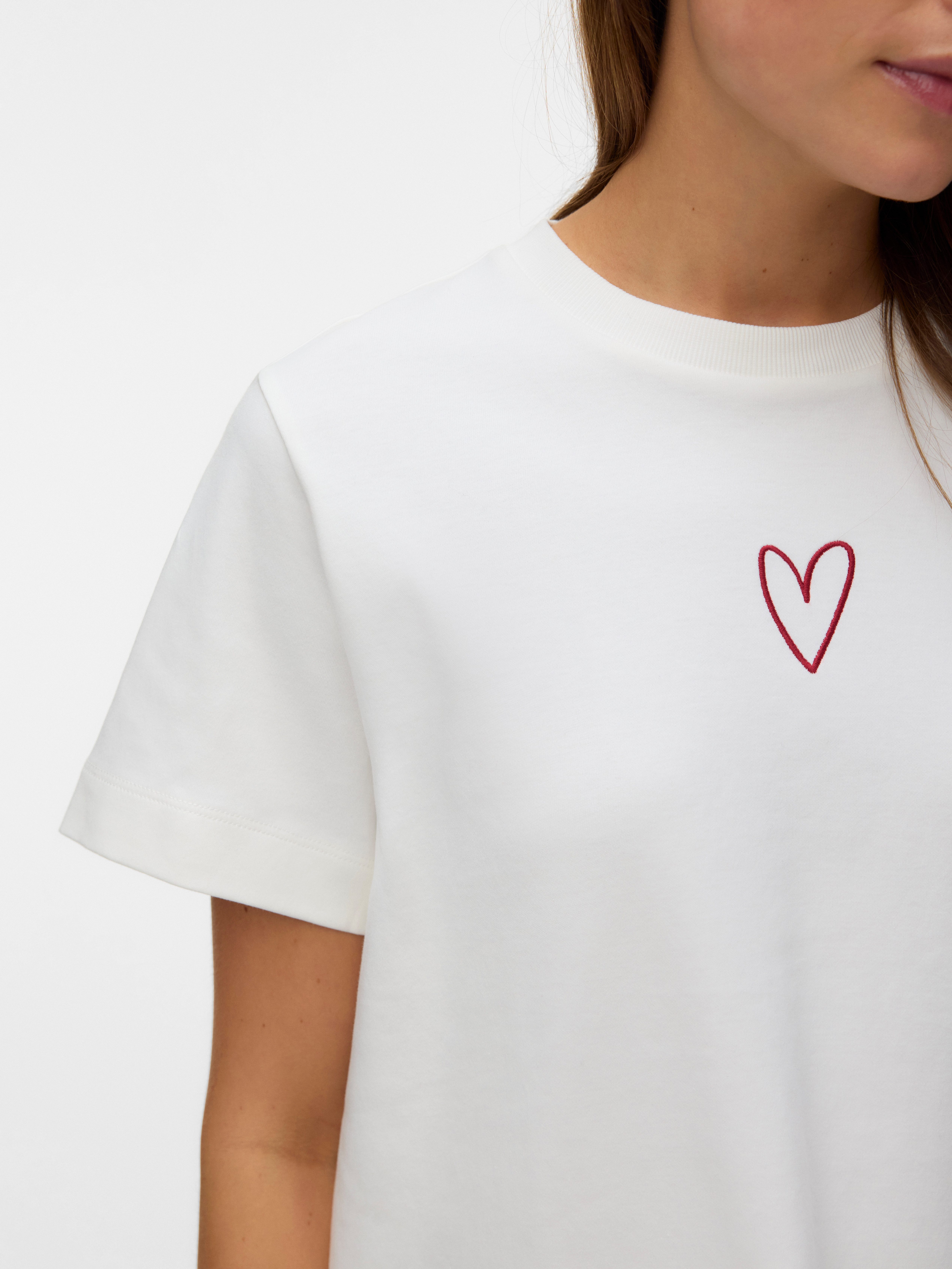 Vero Moda Kurzarmshirt VMSARA METTE SS TOP BOX JRS GA NOOS Baumwolle, regular fit
