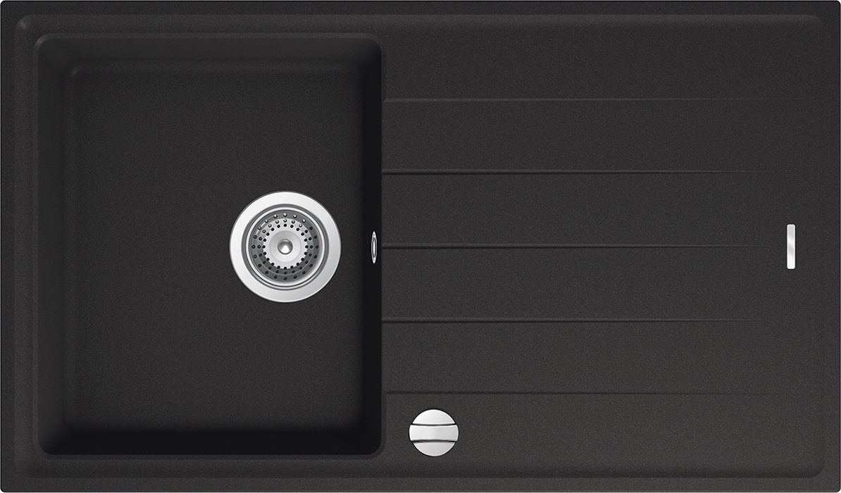 Victory Granitspüle Granitspüle Victory S780.20 - black, ab 45er Unterschrank, 78 x 50 cm