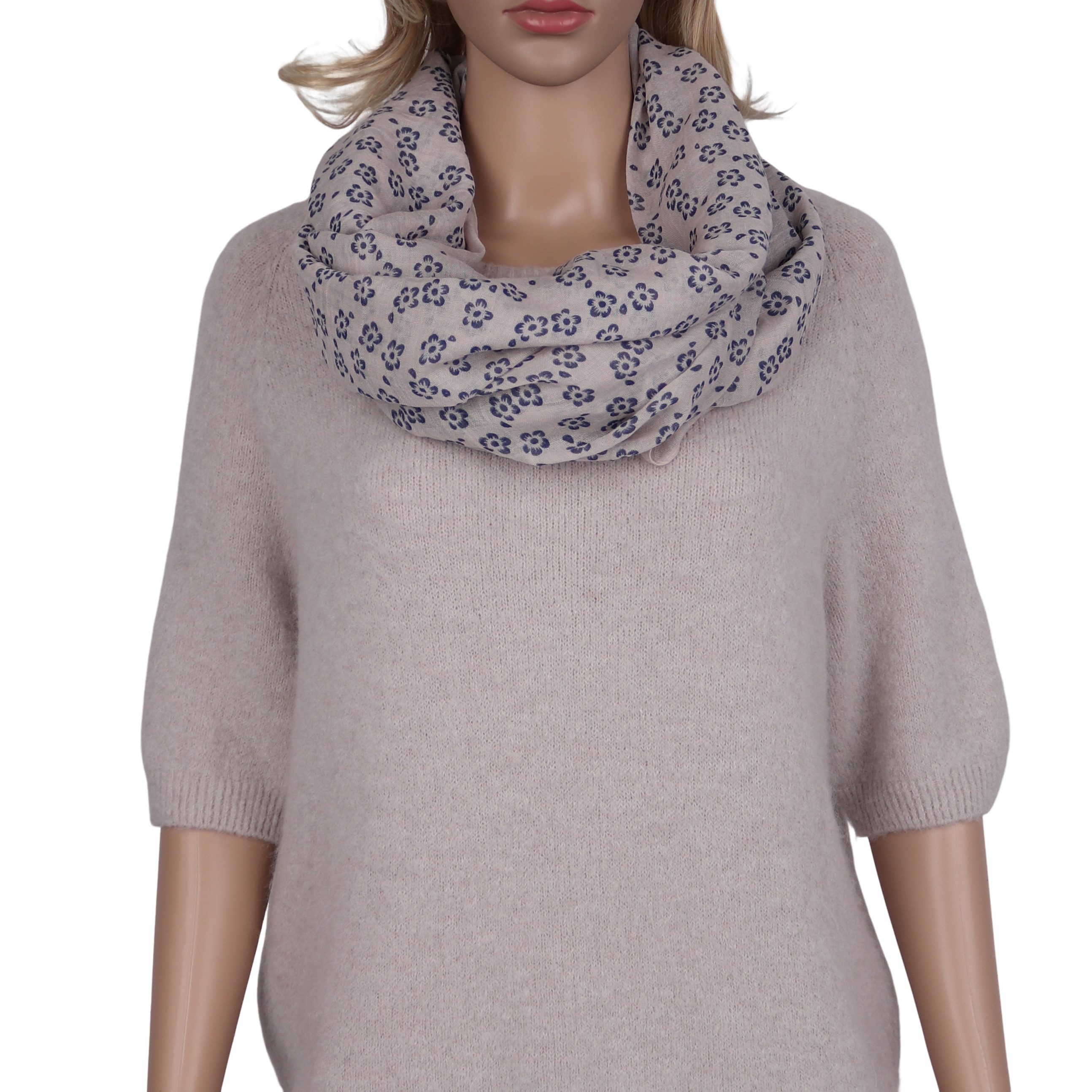 MIRROSI Loop Damen Schal Weich aus 50% Baumwolle 50% Viskose, (ca. 180x68cm Zweimal um den Hals wickelbar), Damen Halstuch Stola ideal für Frühling,Sommer, Herbst