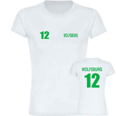 multifanshop T-Shirt Damen Wolfsburg - Trikot 12 - Frauen