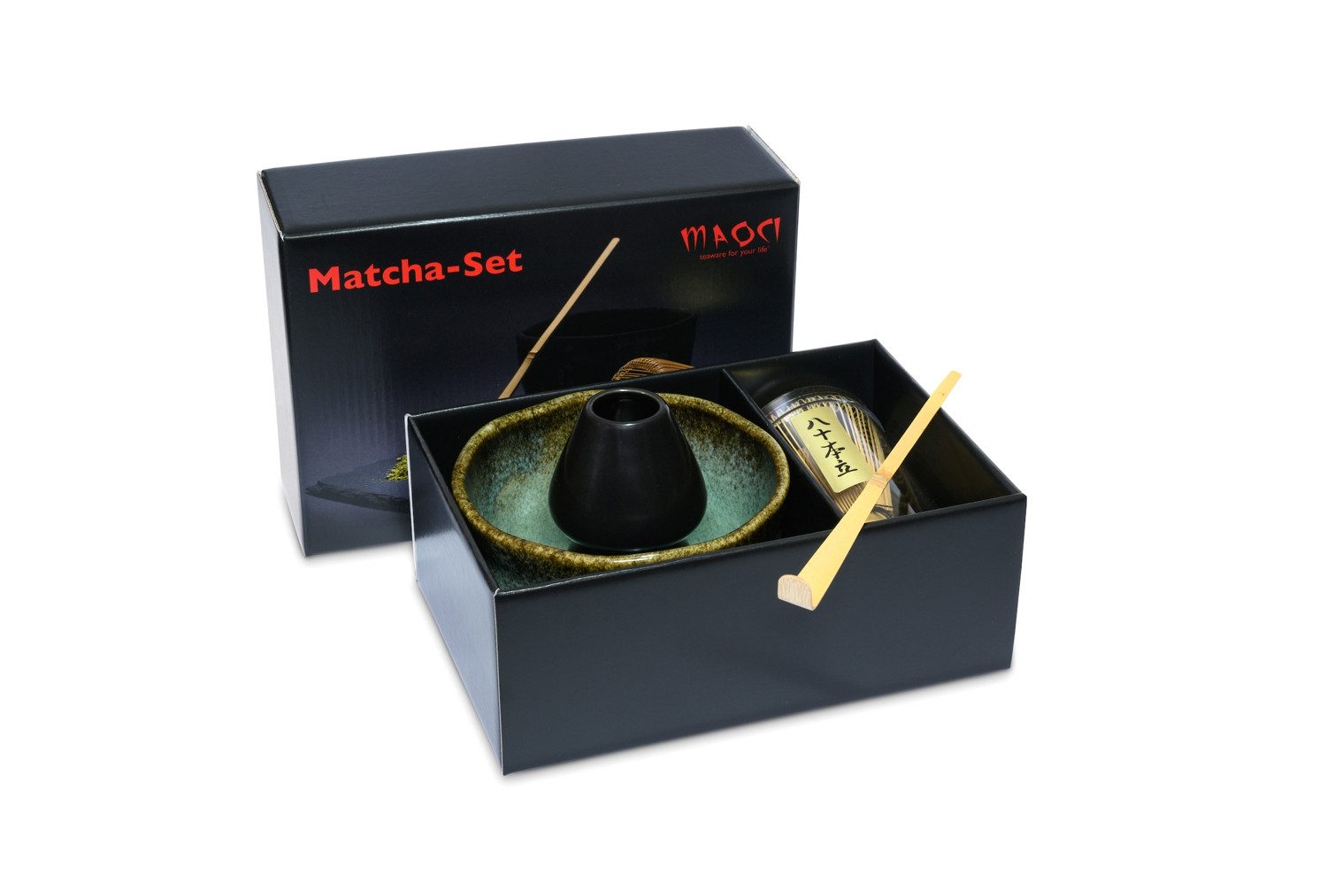 MAOCI teaware for your life Teeschale Matcha Set Premium Matchaschale mint Besen Löffel Besenhalter, 1-tlg.