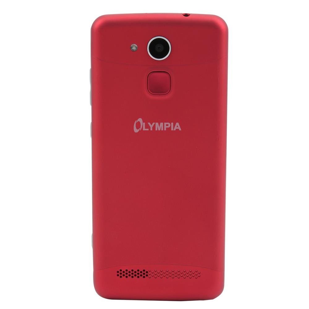 OLYMPIA OFFICE NEO rot 2287 Smartphone (5,5 Zoll, 8 MP Kamera, seniorengeeignet, kompatibel mit Hörgeräte, extragroße Darstellung)