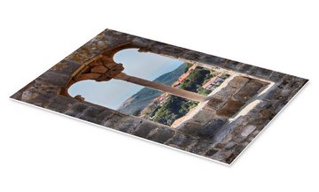 Posterlounge Forex-Bild Filtergrafia, Blick durch ein Fenster in der Toskana Italien, Mediterran Fotografie