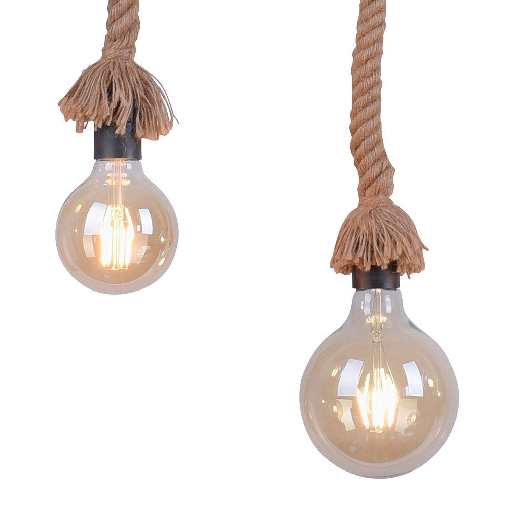 Seil inklusive, Vintage Decken Balken etc-shop Hänge nicht Lampe Leuchtmittel Leuchte Holz Wohn Hängeleuchte, Retro