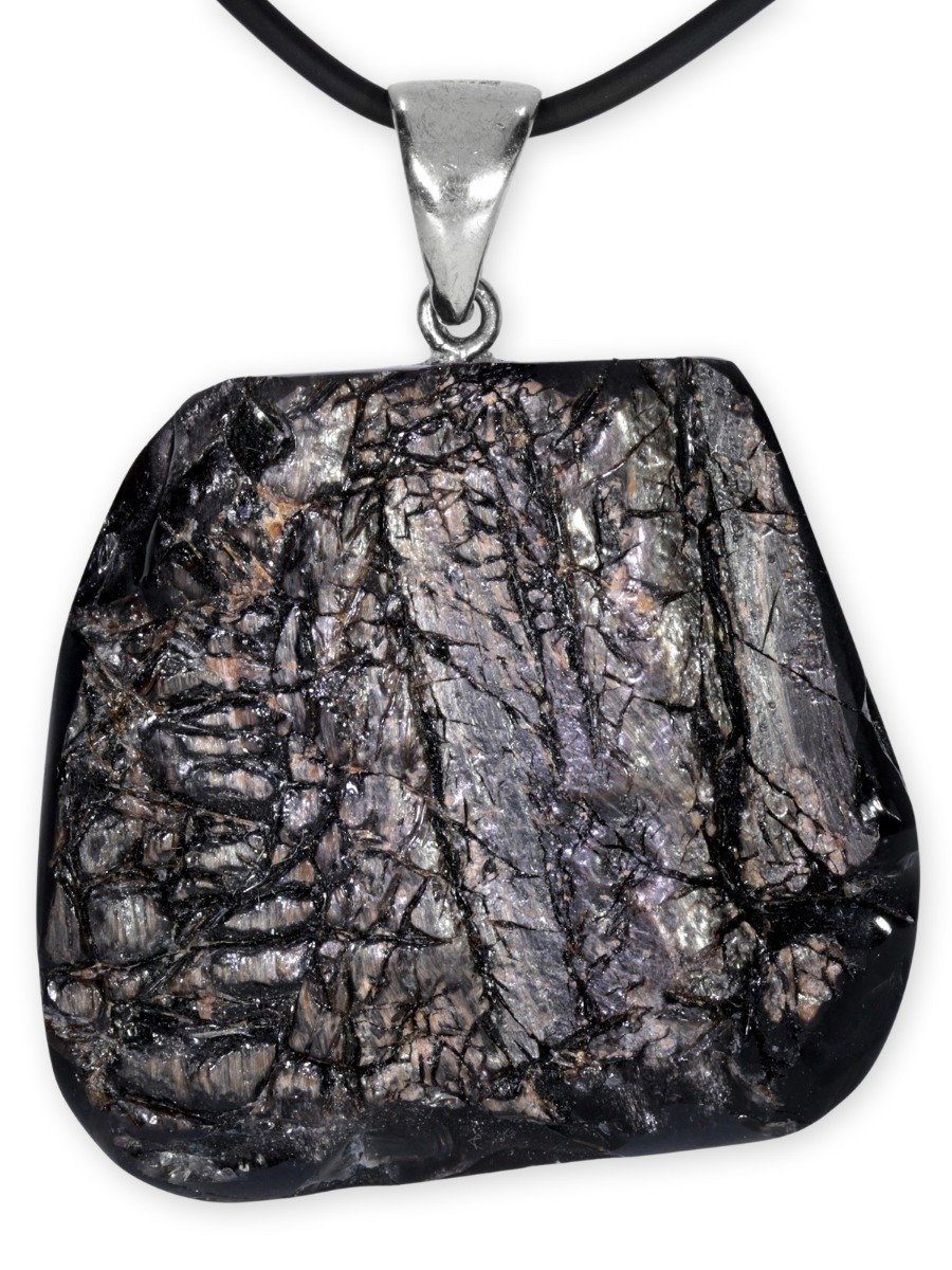 Damen Schmuck Adelia´s Kettenanhänger Obsidian 925 Silber Edelstein Anhänger