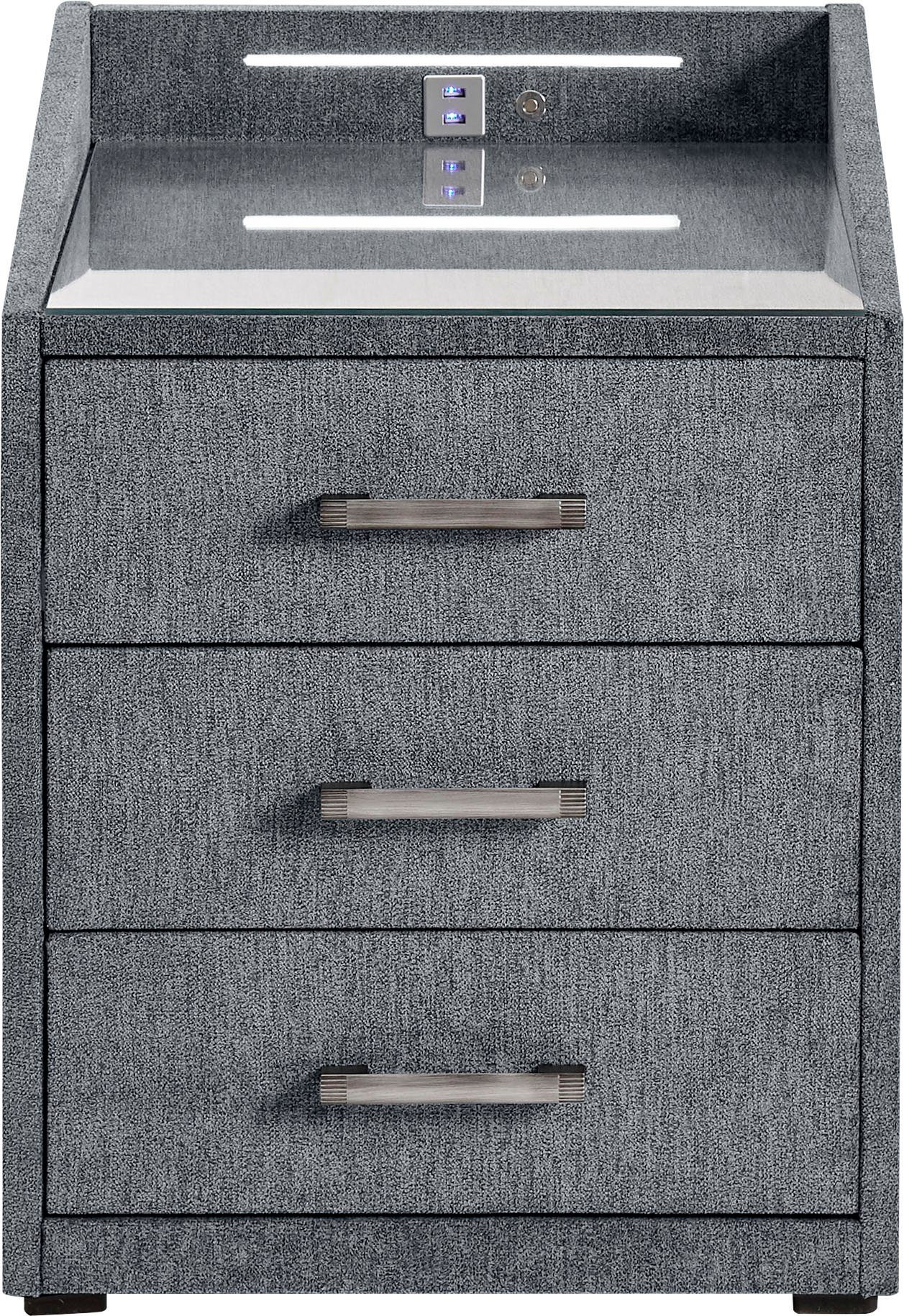 ED EXCITING DESIGN Nachtkonsole Moon, mit LED-Beleuchtung und USB-Anschluss günstig online kaufen