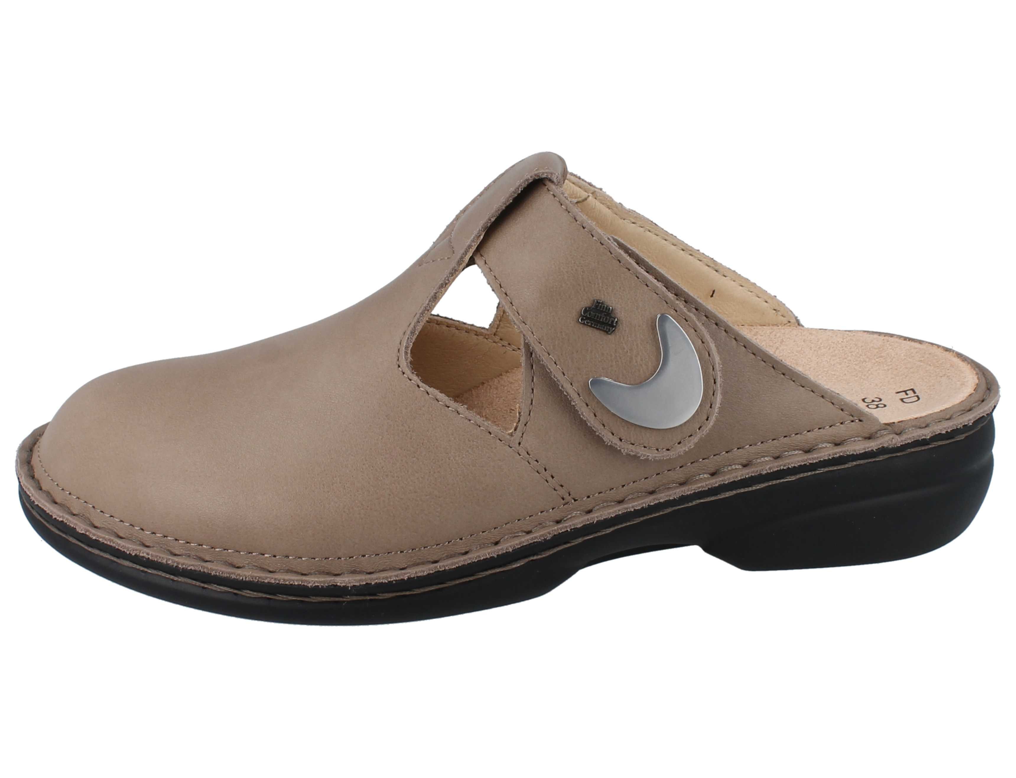 Finn Comfort FINN COMFORT Belem Damen Clogs beige Glattleder - Größe: 43 Clog Wechselfußbett