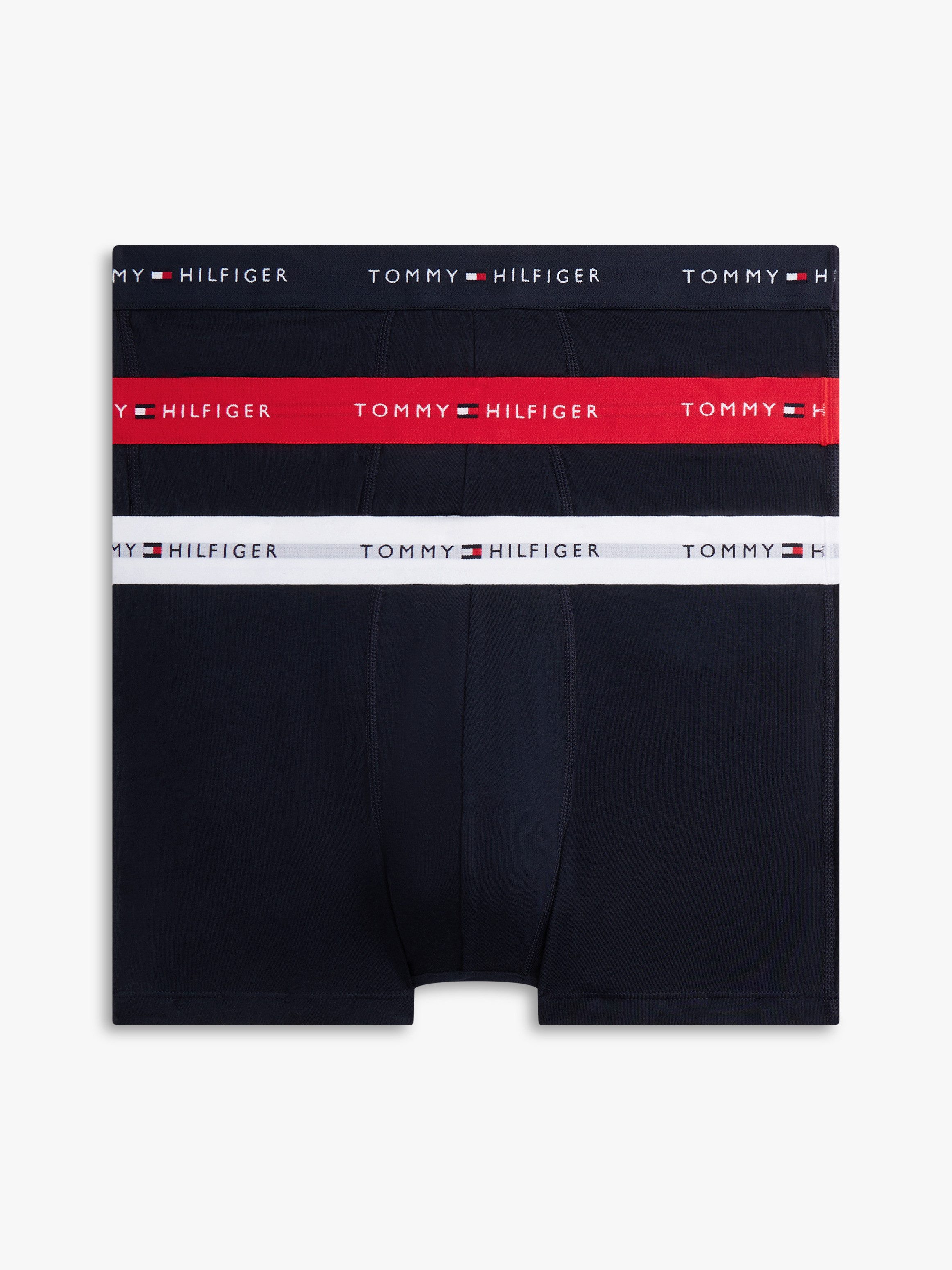 Tommy Hilfiger Underwear Trunk TRUNK 3 PACK (3-St) mit kontrastfarbenem Logobund