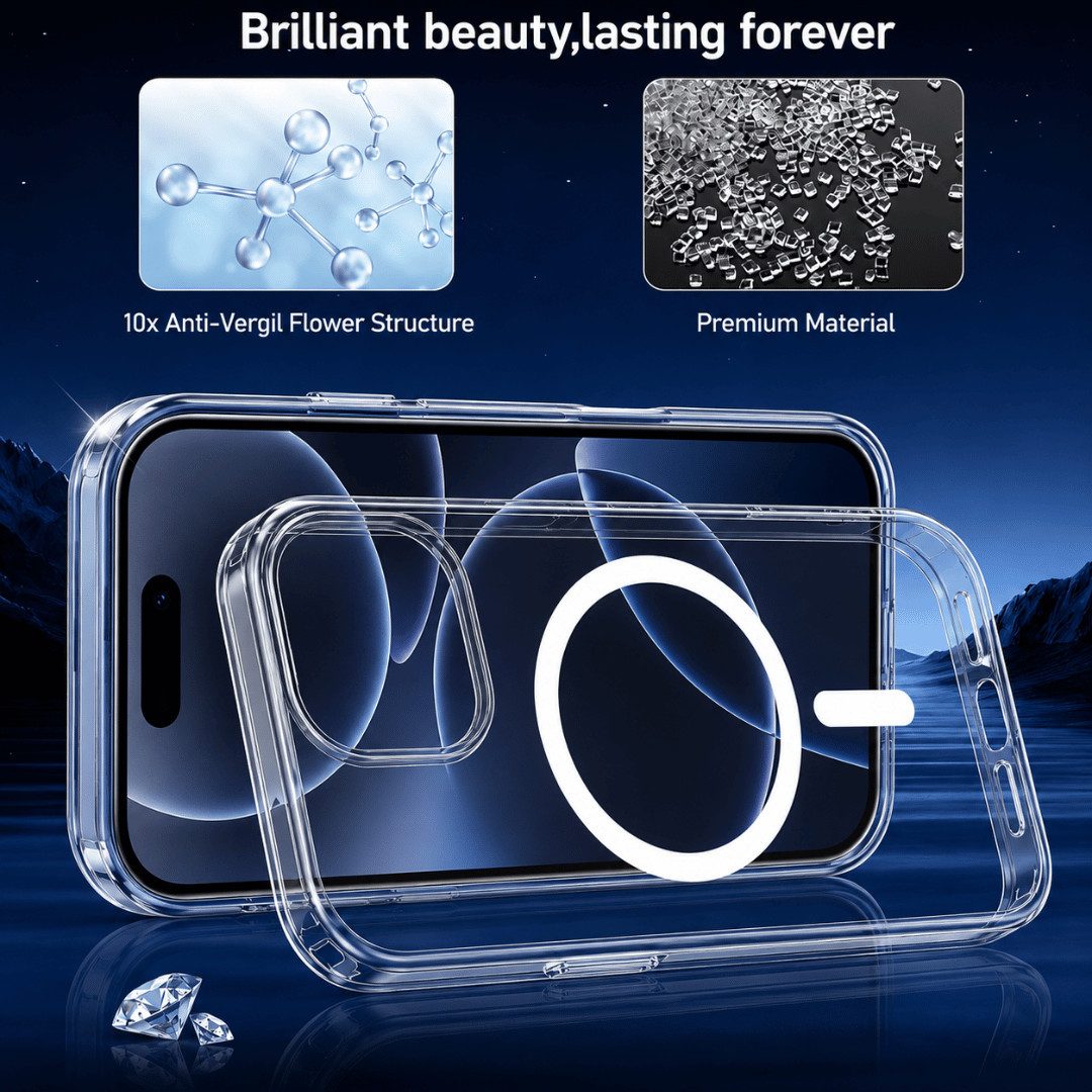 SmartUP Smartphone-Hülle + 2X Schutzglas für iPhone 16 Plus MagSafe Panzerfolie Privacy Case 6,3, MagSafe-Technologie, präzise Aussparungen – Bild 4 von 5